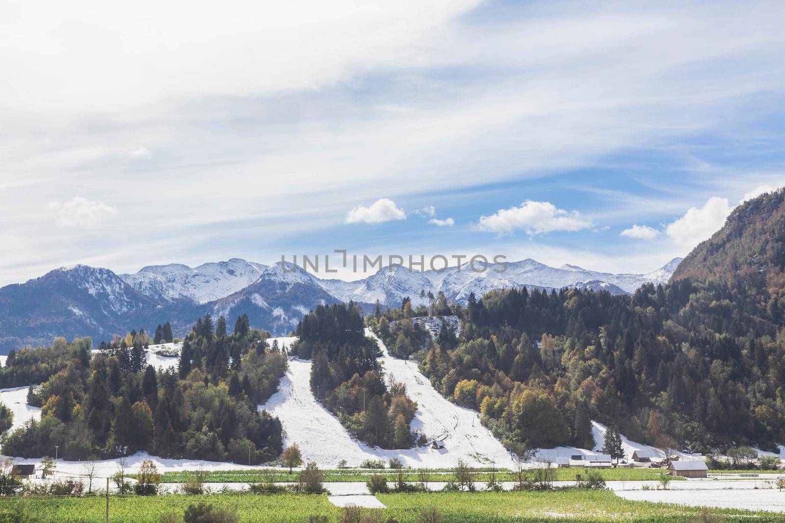 Alpine mountain range. Ski slopes. Triglav National Park in Slovenia by Viktor_Osypenko