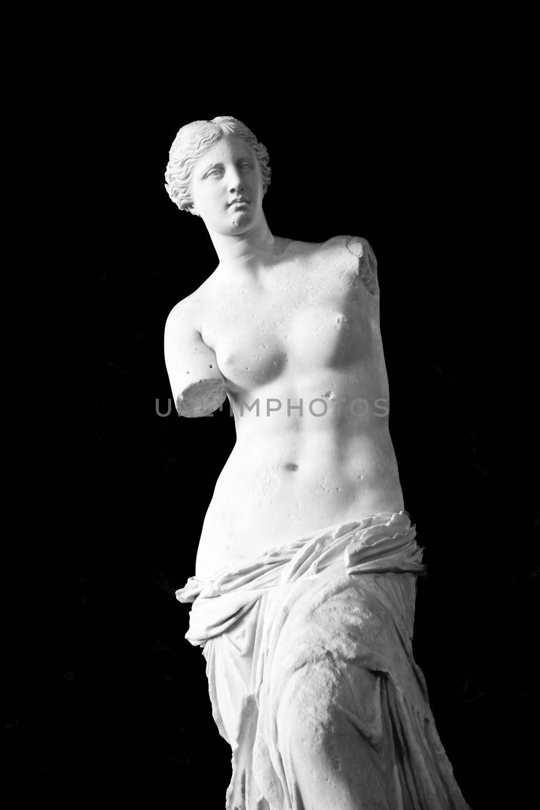 Paris, France - Circa August 2021: Venus de Milo, ancient statue commonly thought to represent Aphrodite