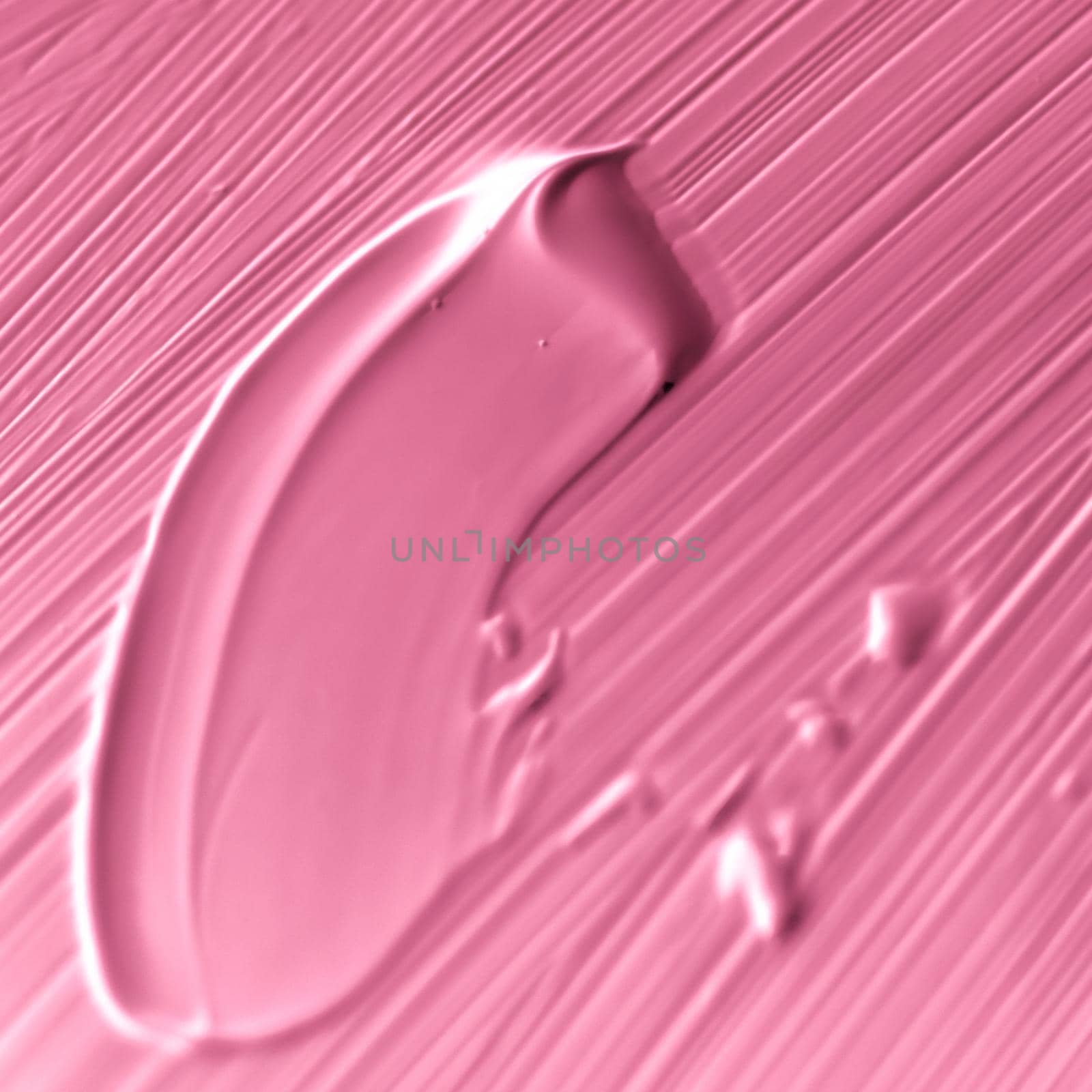 Art, branding and makeup concept - Cosmetics abstract texture background, pink acrylic paint brush stroke, textured cream product as make-up backdrop for luxury beauty brand, holiday banner design