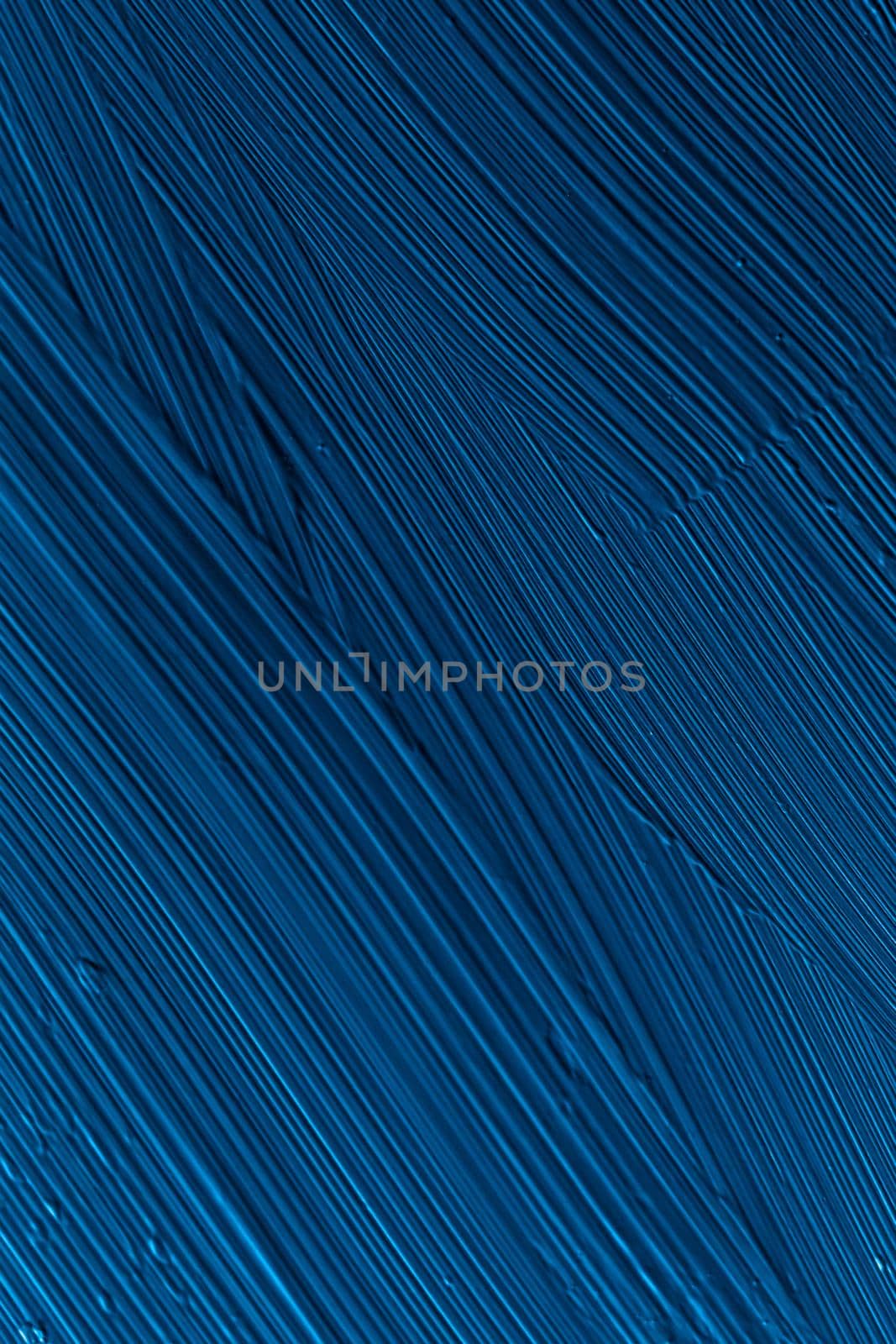 Art, branding and makeup concept - Cosmetics abstract texture background, blue acrylic paint brush stroke, textured cream product as make-up backdrop for luxury beauty brand, holiday banner design