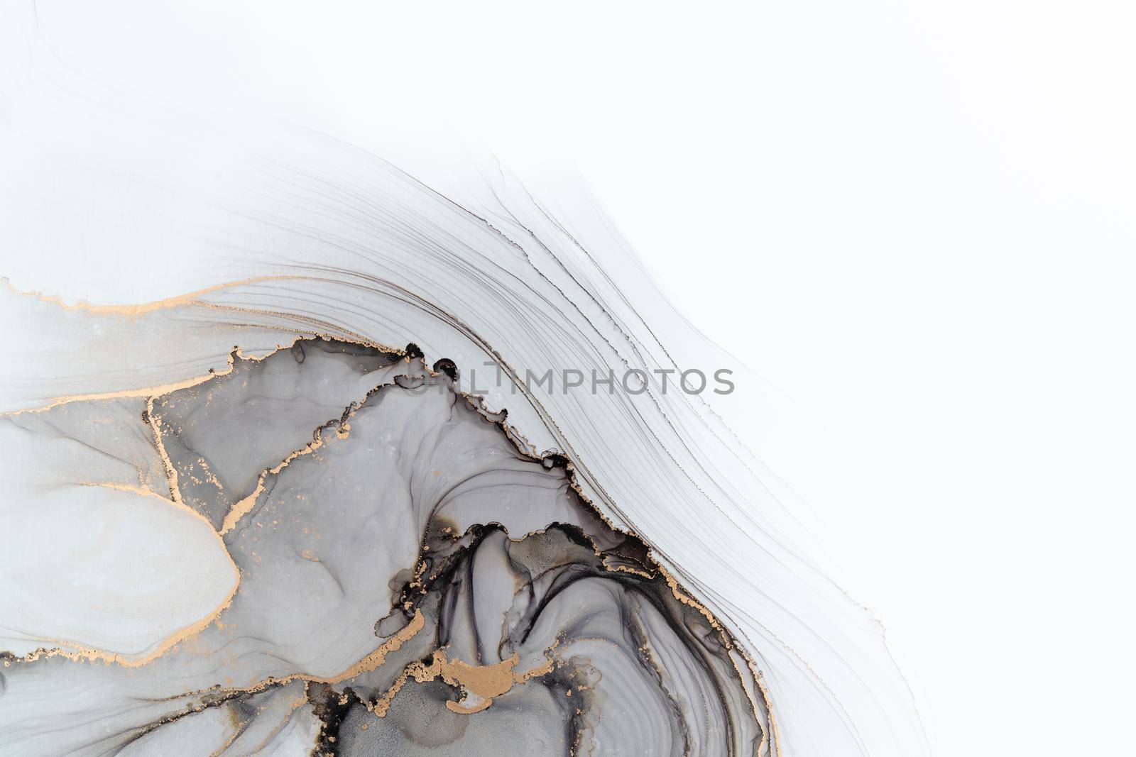 Marble ink abstract art from meticulous original painting abstract background by biancoblue