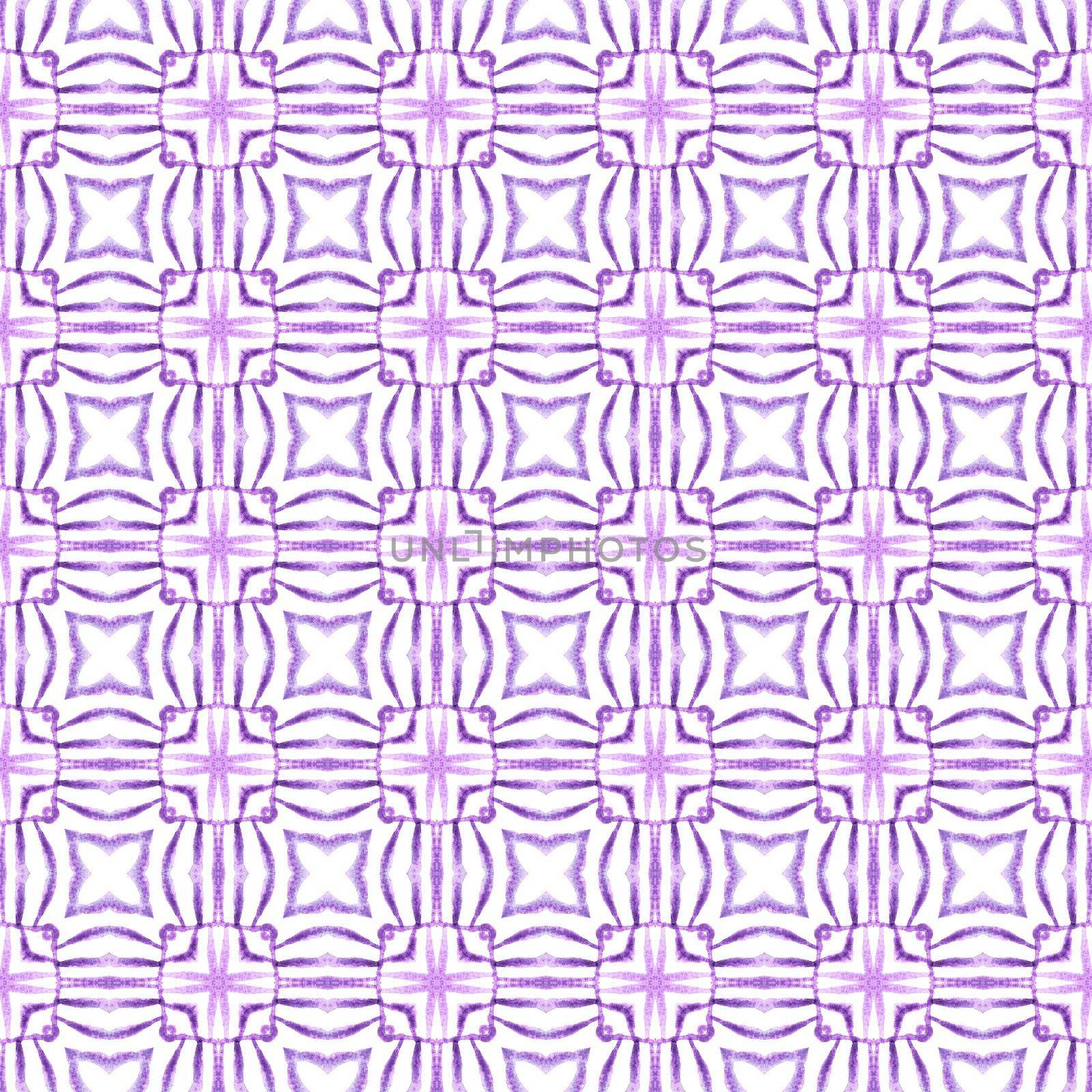 Medallion seamless pattern. Purple excellent boho by beginagain