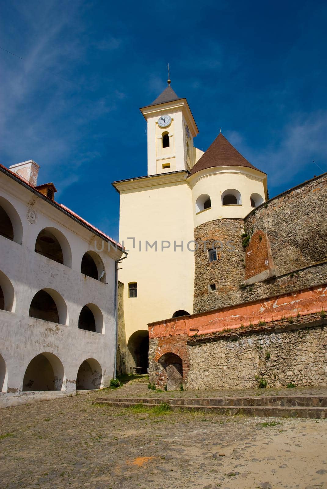 Old medieval castle with towers by Andrii_Ko