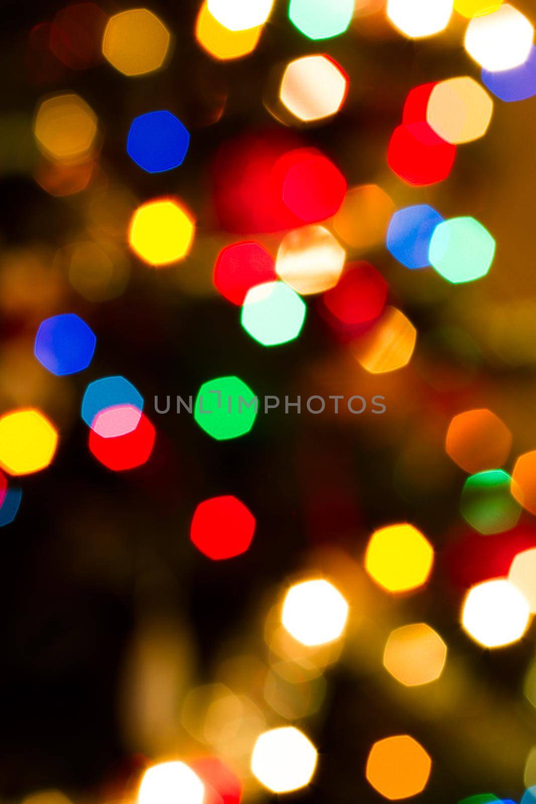 Defocus of Christmas lights.