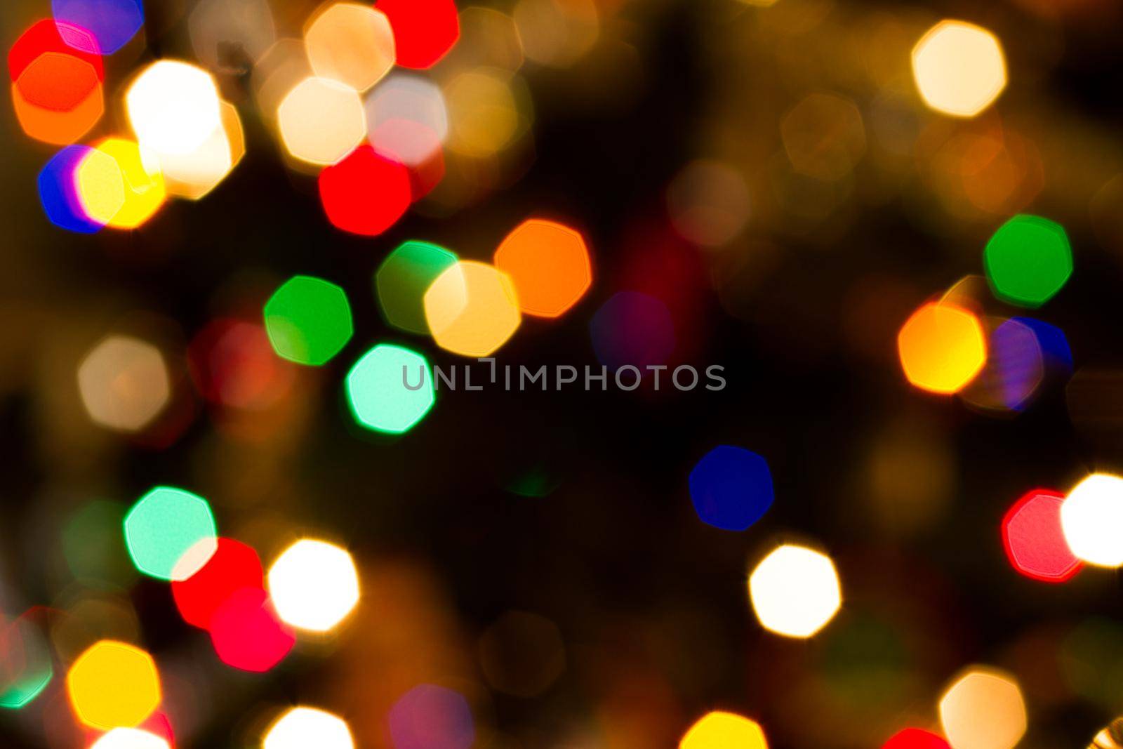 Defocus of Christmas lights.