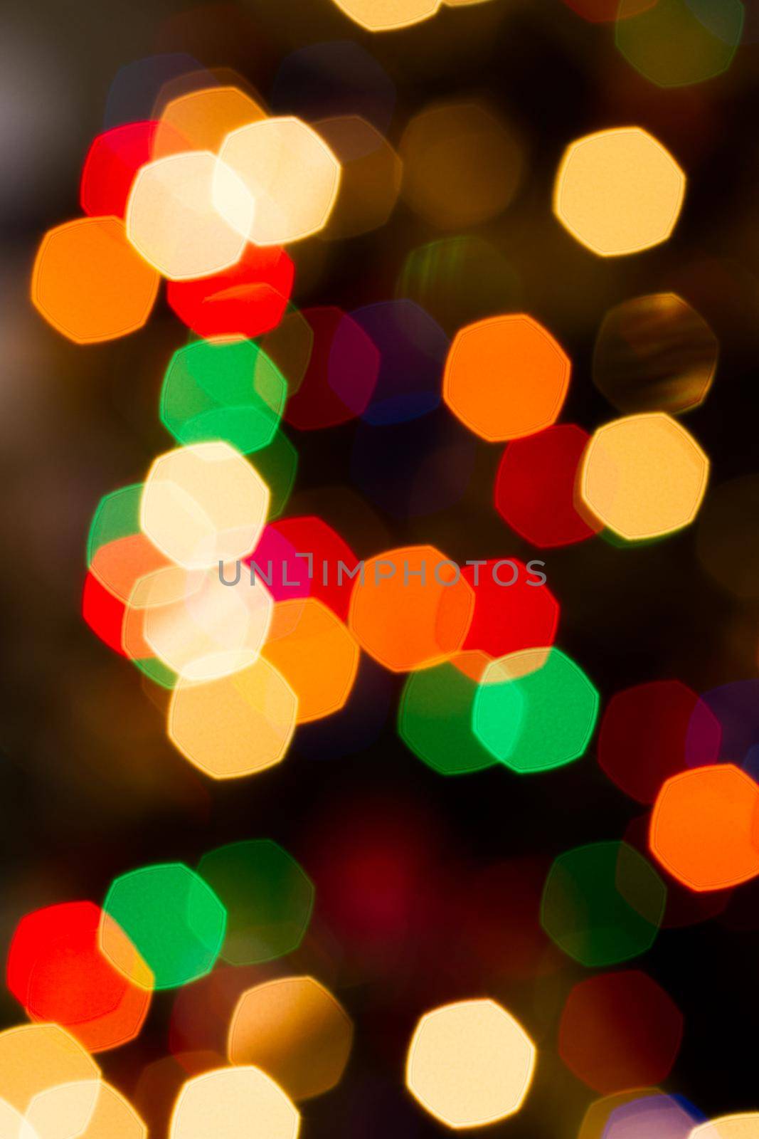 Defocus of Christmas lights.