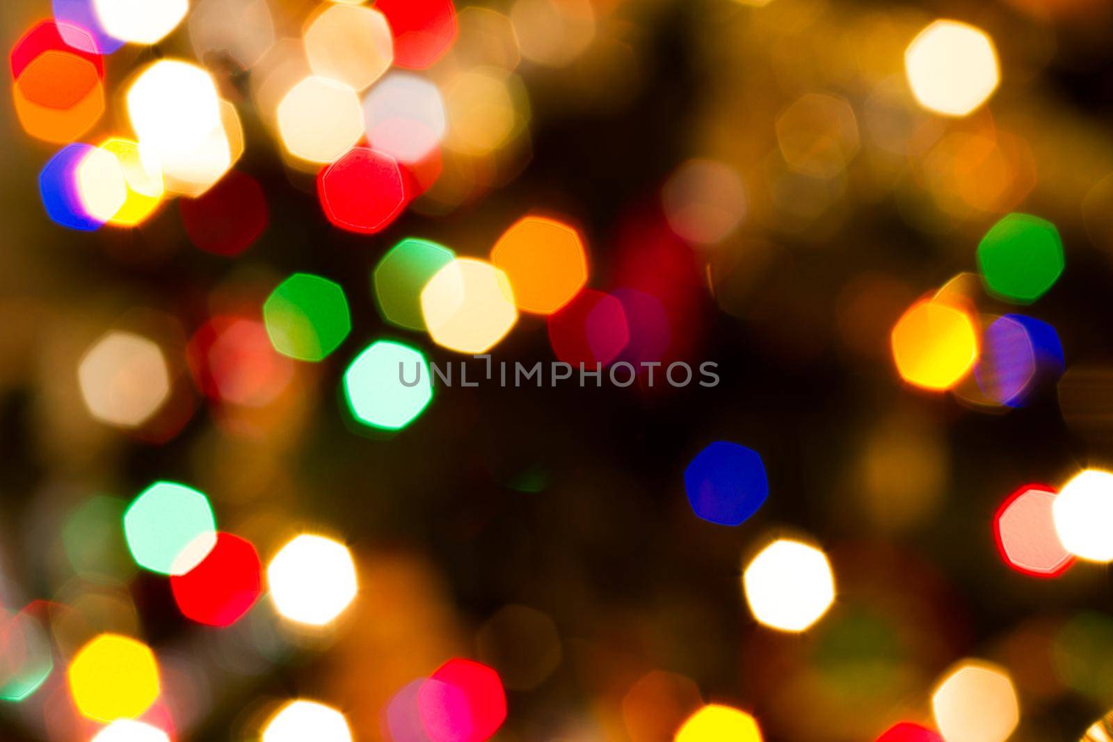 Defocus of Christmas lights.
