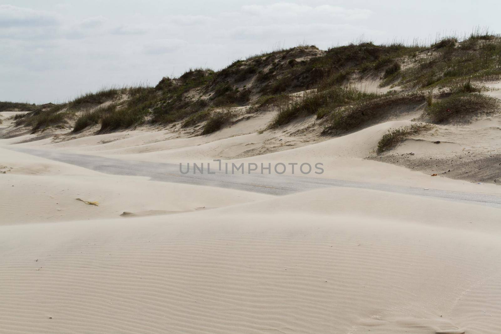 At the north end of the road on South Padre Island, Texas the road just ends in the sand.