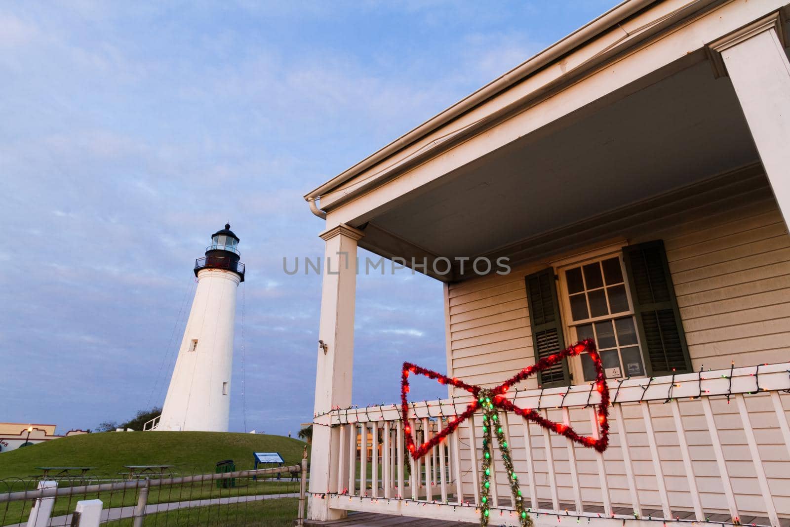 Port Isabel Lighthouse near South Parde Island, TX.