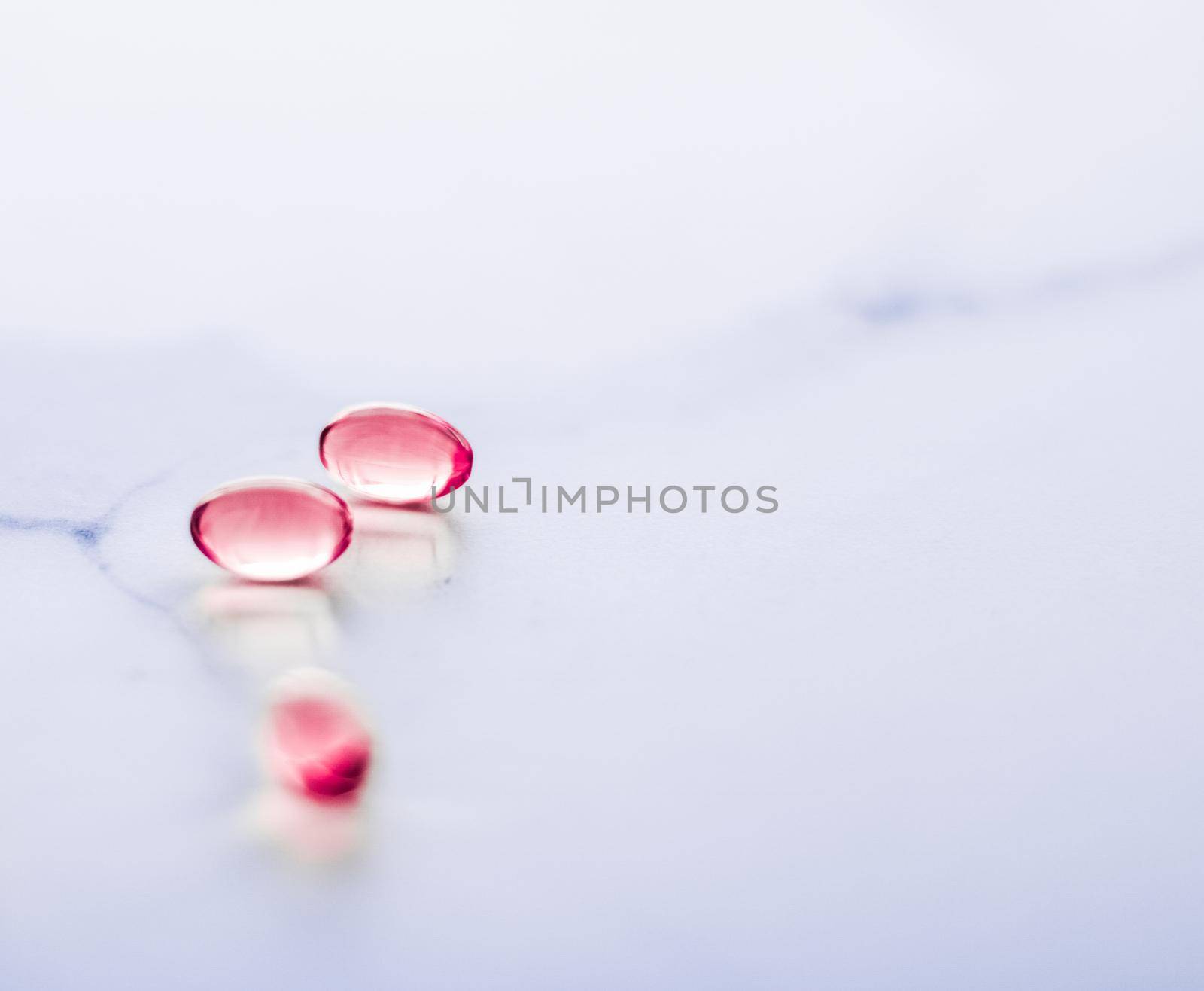 Pharmaceutical, branding and science concept - Red pills for healthy diet nutrition, supplements pill and probiotics capsules, healthcare and medicine as pharmacy and scientific research background