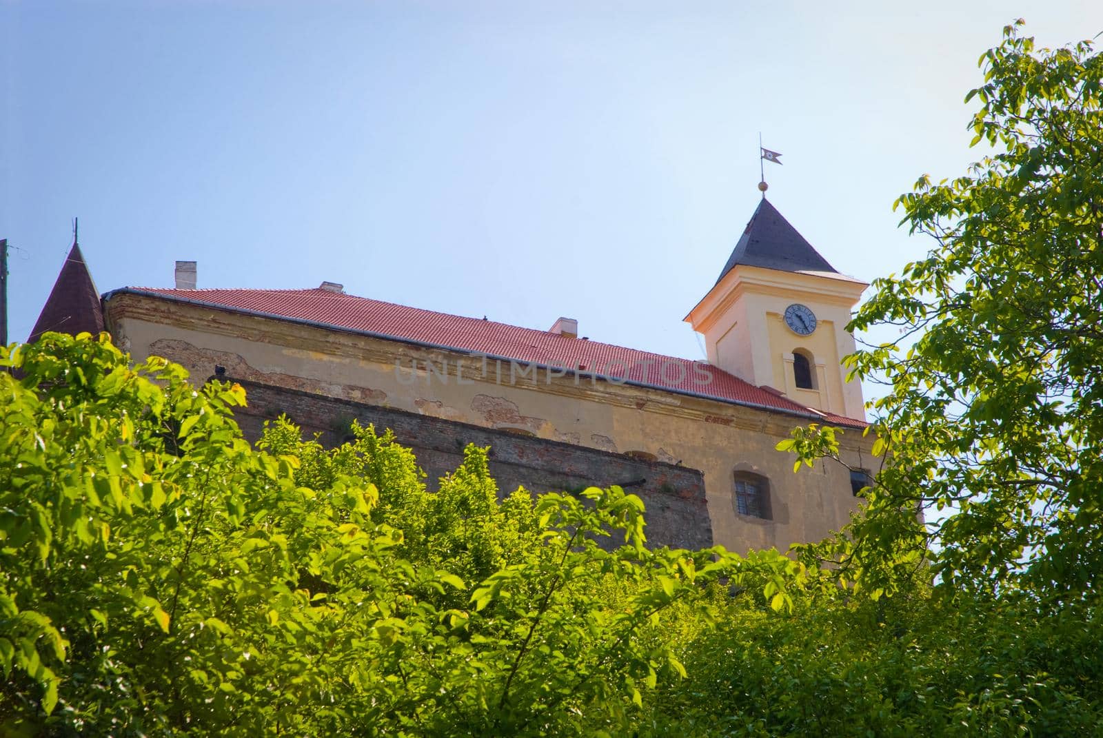 Old medieval castle with towers.