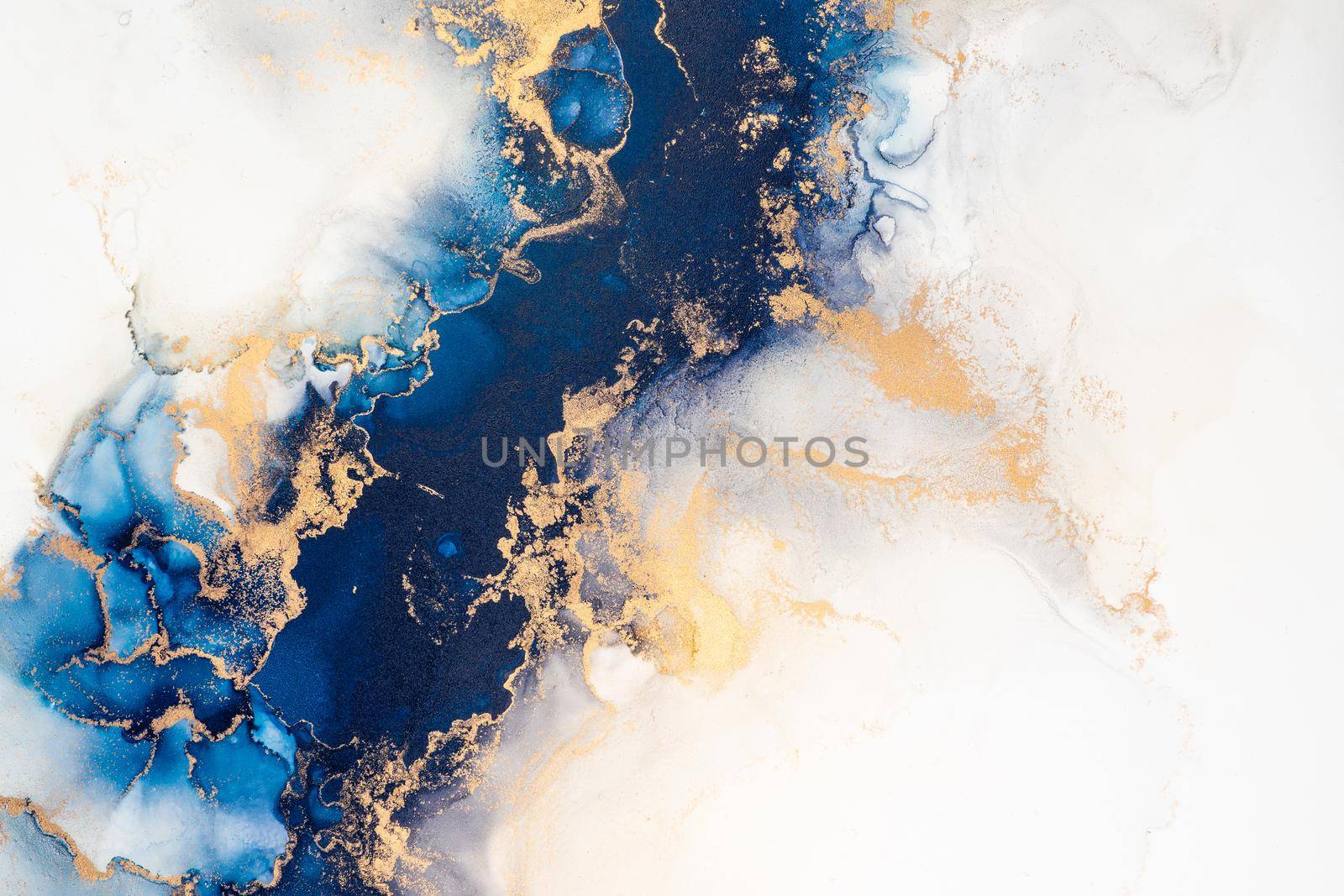 Marble ink abstract art from exquisite original painting for abstract background by biancoblue