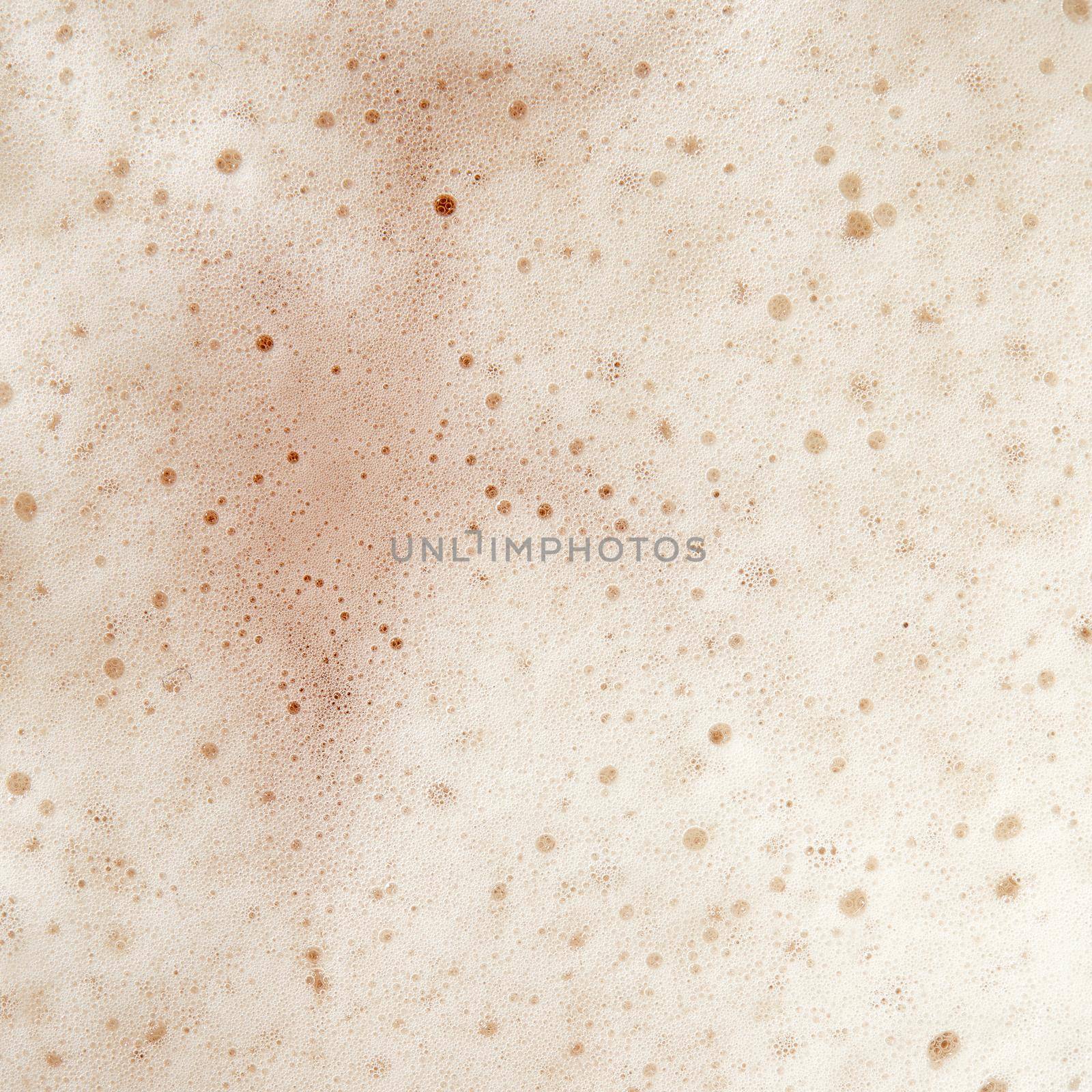 Beer foam top view. Soft fresh Foam on light beer. Bubble froth of beer. Beer foam texture background by EvgeniyQW