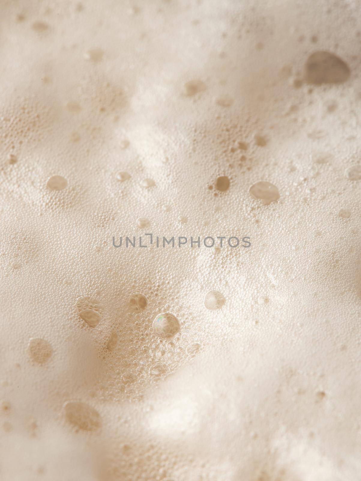 Beer foam top view. Soft fresh Foam on light beer. Bubble froth of beer. Beer foam texture background by EvgeniyQW