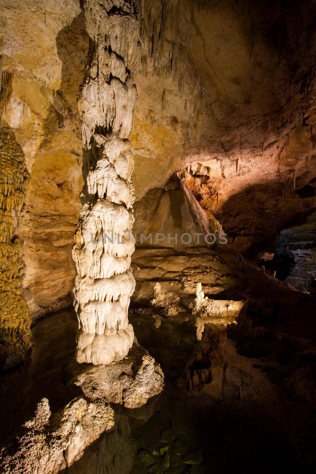 Limestones formations of Guadeloupe Mountains' Carlsbad Caverns.