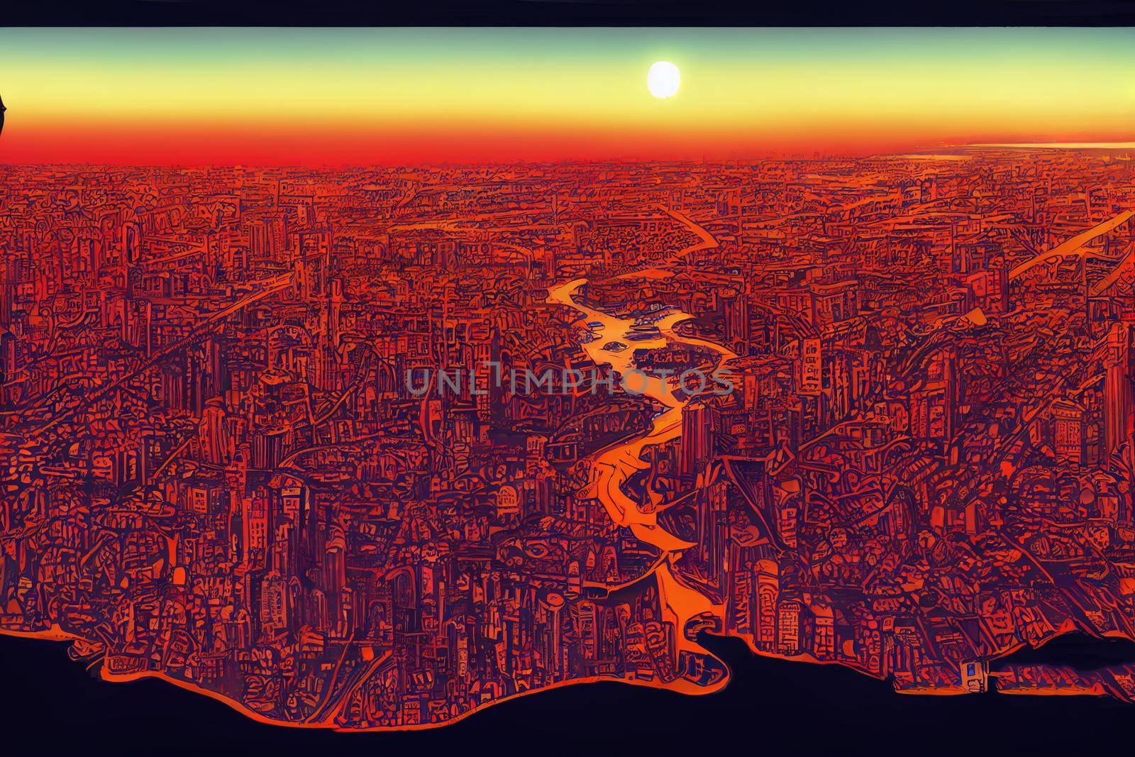 Cartoon style Nairobi the capital city of Kenya Afrcia , Anime style no watermark