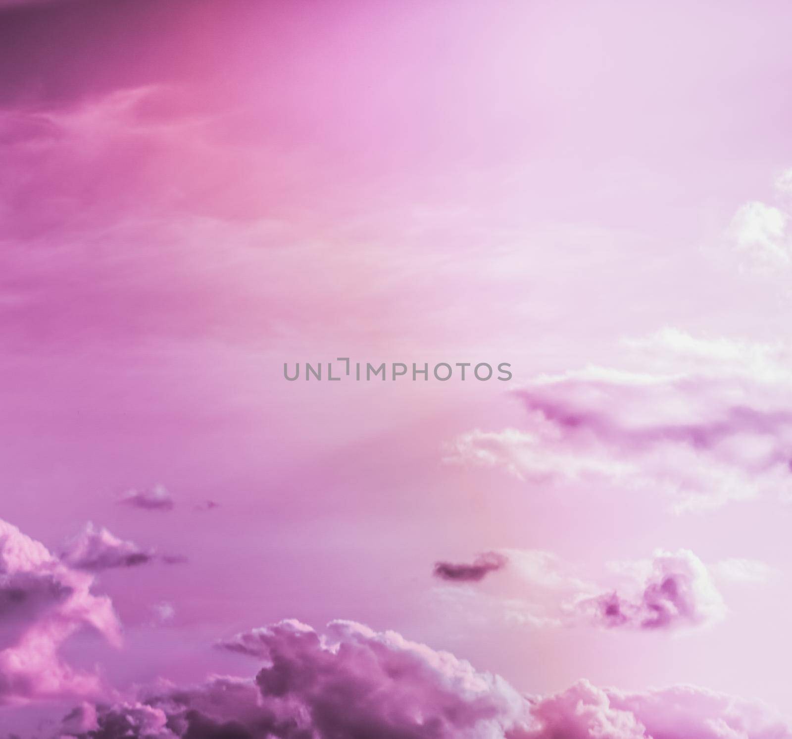 Magical dream, nature backdrop and spiritual holiday concept - Dreamy surreal sky as abstract art, fantasy pastel colours background for modern design