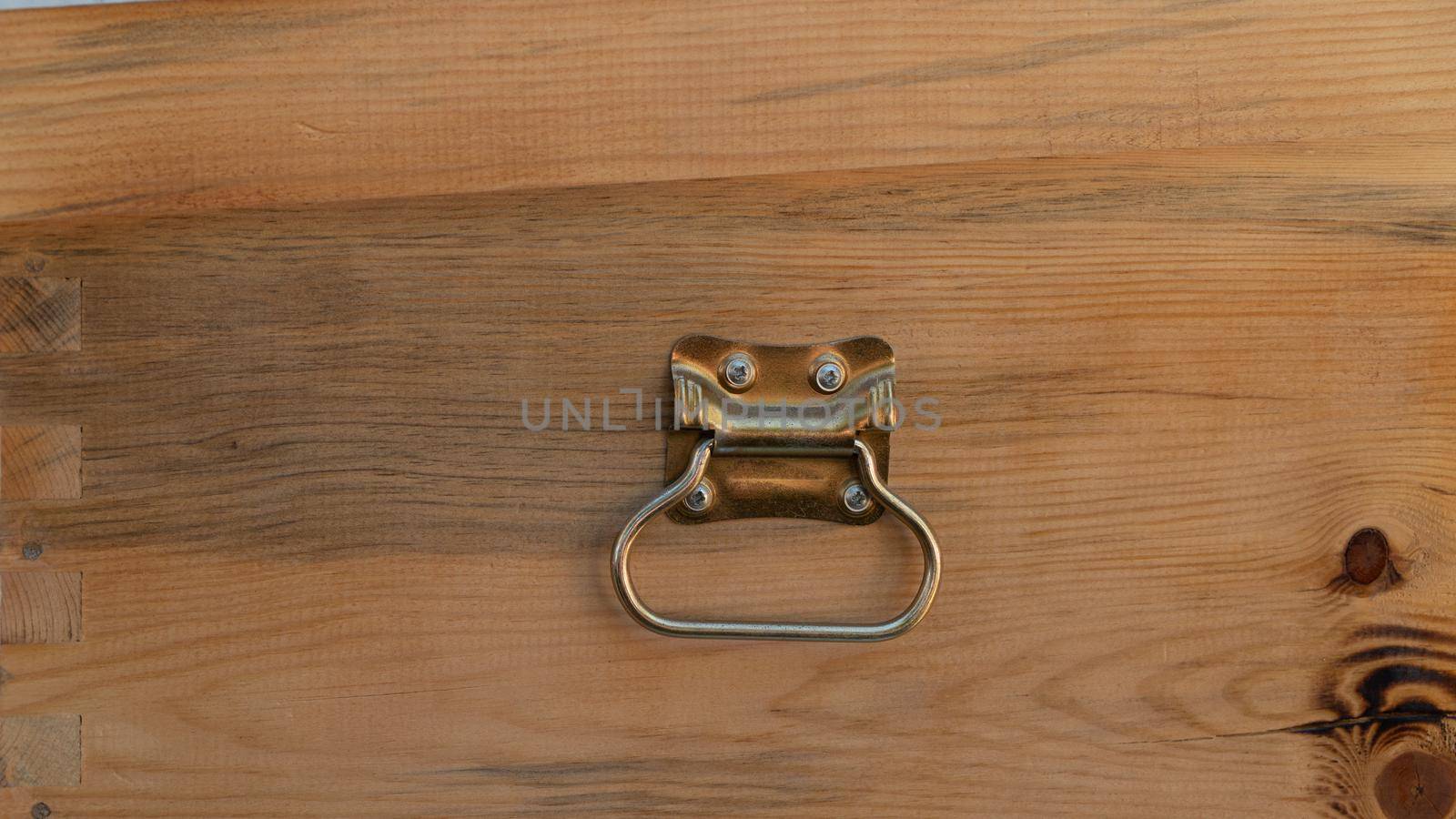 Wooden background with metal handle by voktybre