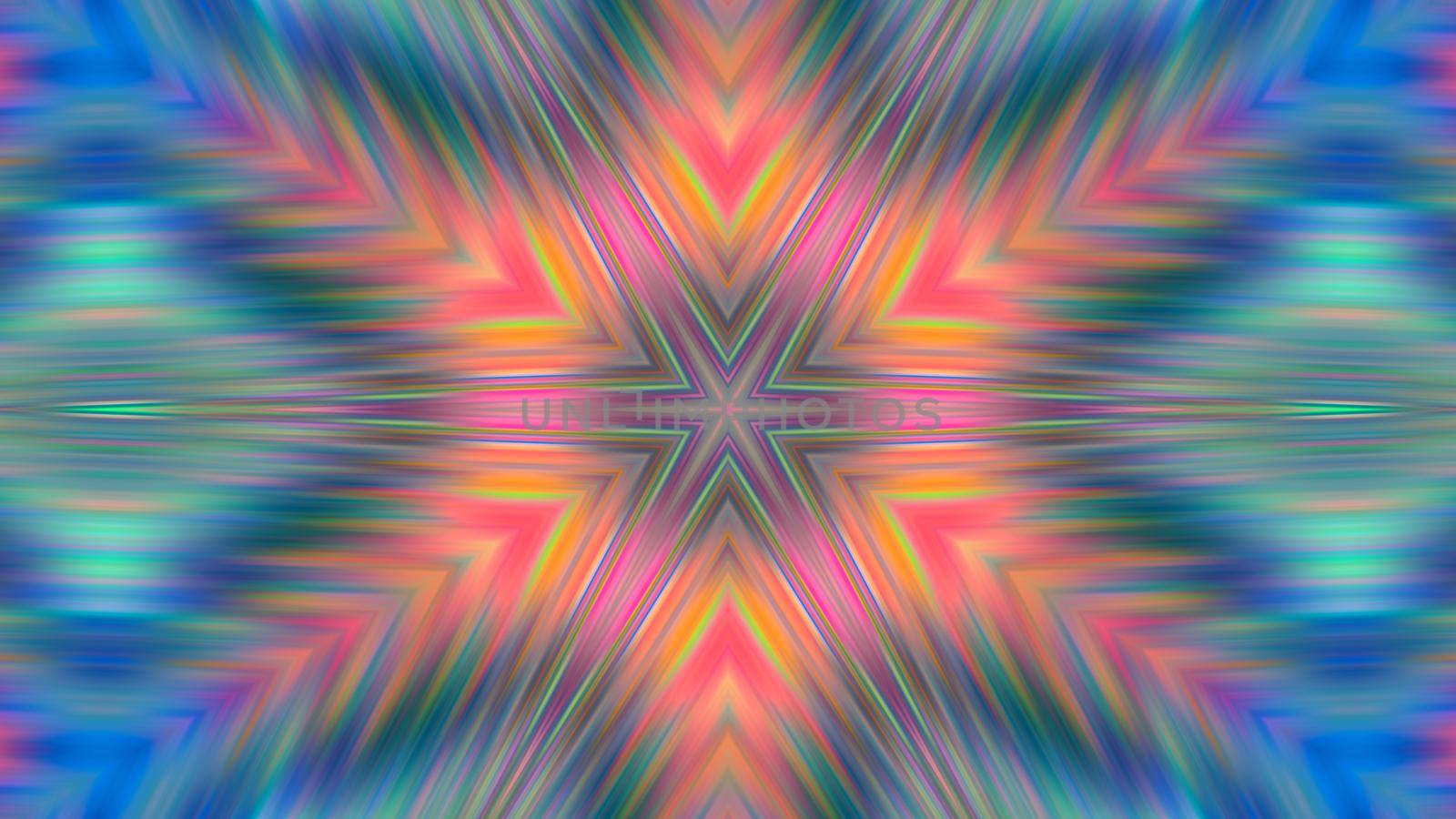 Abstract textured multicolored symmetrical kaleidoscope background