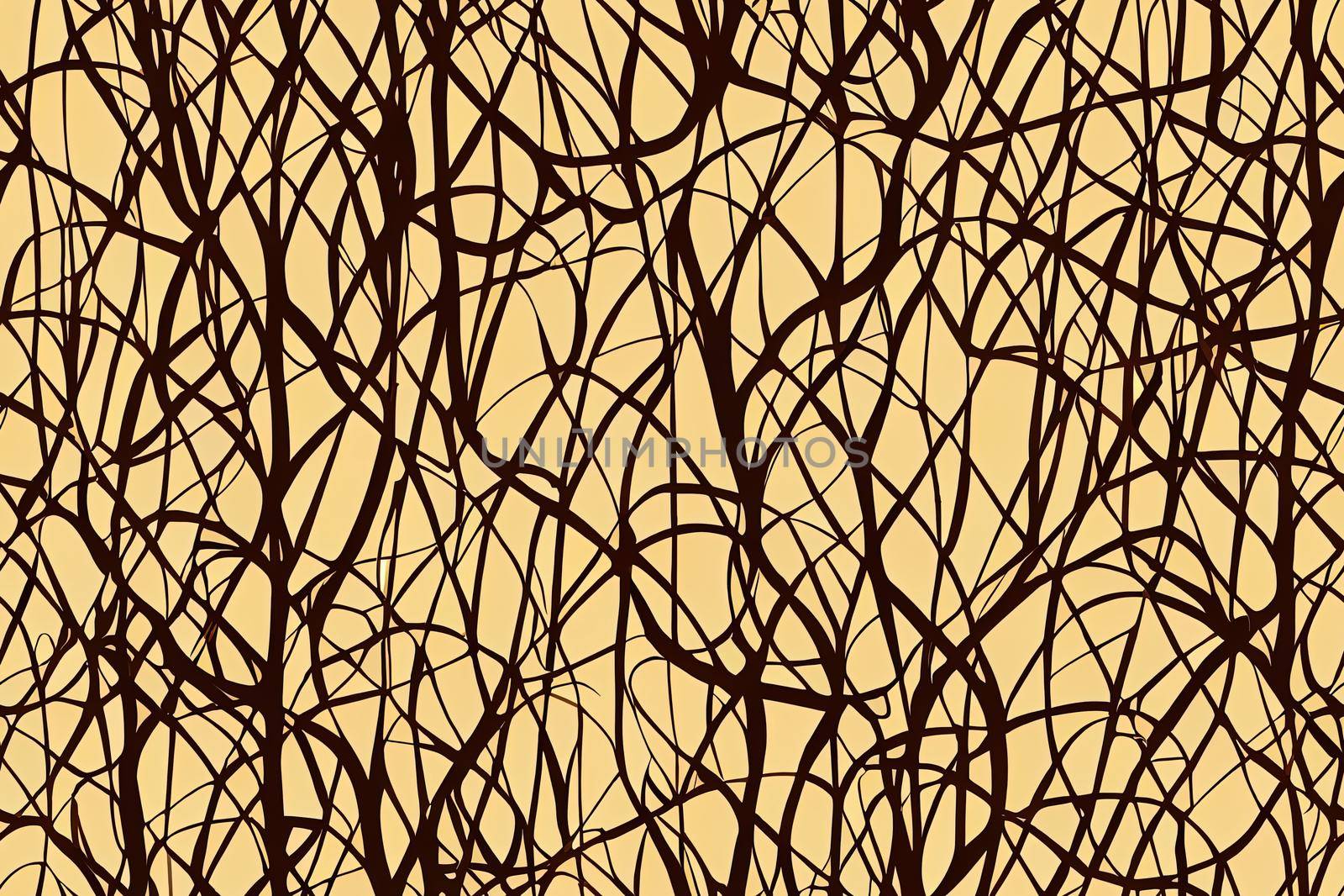Arts and Crafts Movement Inspired Wooden Fence Garden Seamless Pattern