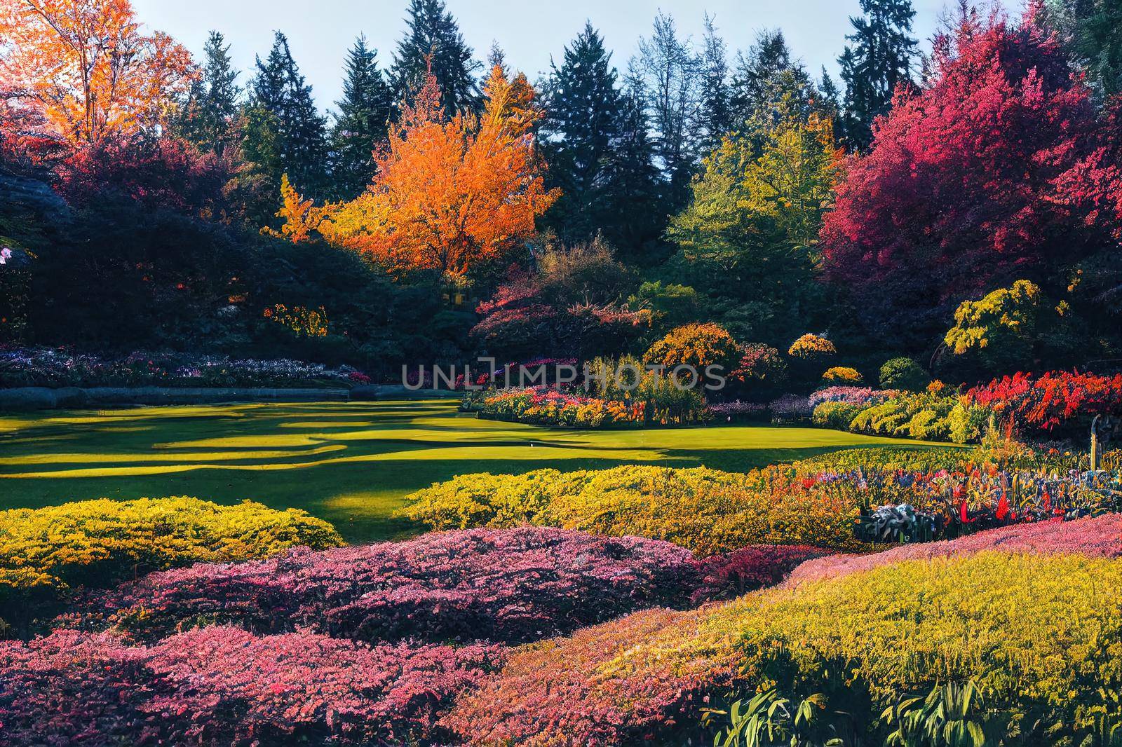 VANCOUVER, Canada, - October 26 2019: VanDusen Botanic Garden, by 2ragon