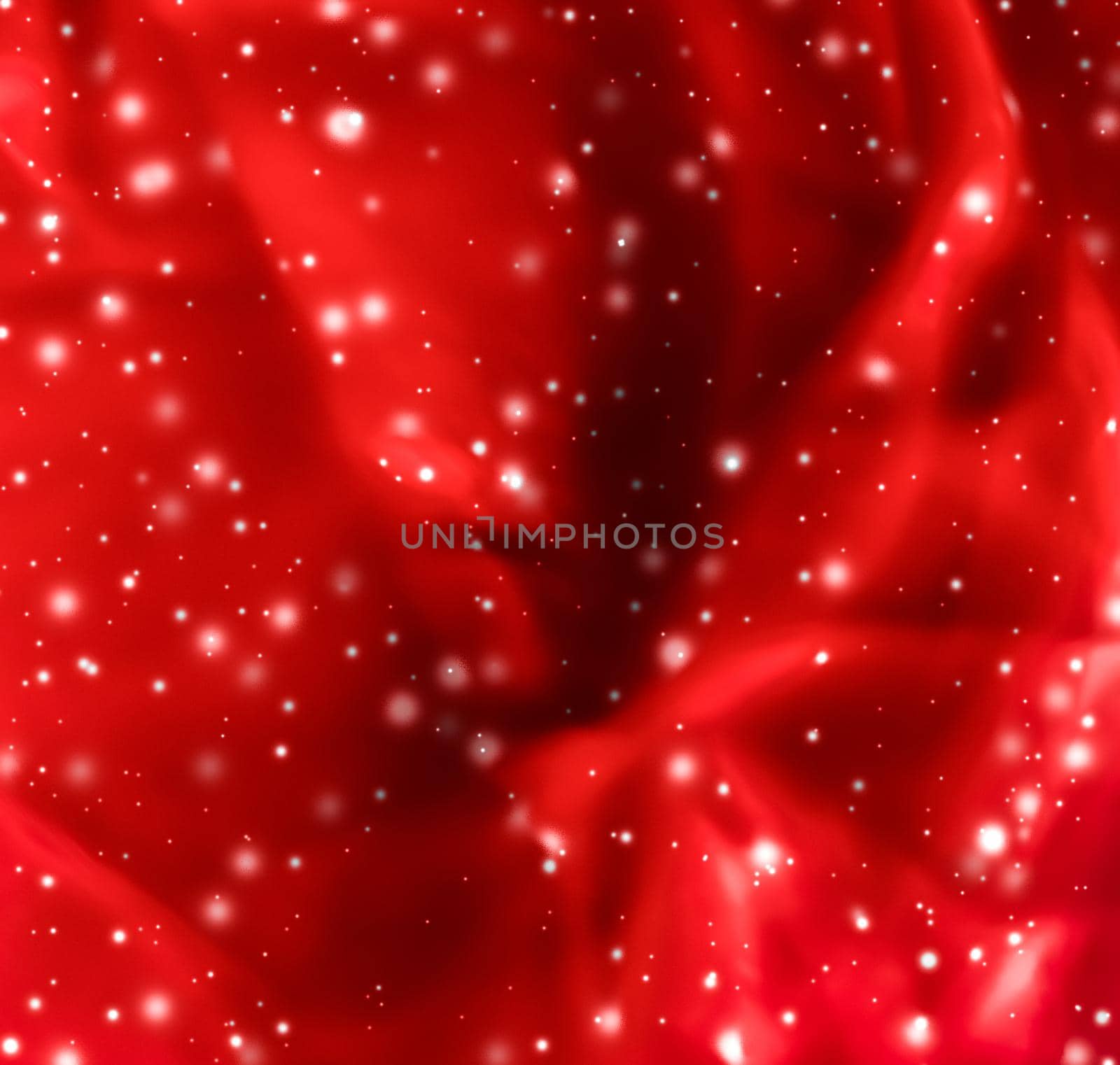 Branding, magic and festive concept - Christmas, New Years and Valentines Day red abstract background, holidays card design, shiny snow glitter as winter season sale backdrop for luxury beauty brand