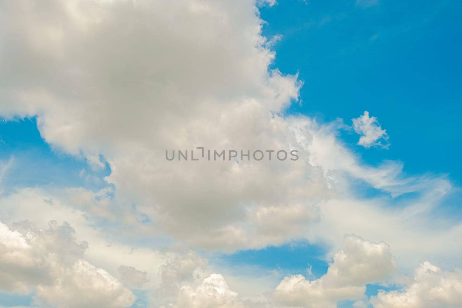 white clouds on Cloudy blue sky abstract nature  background by Petrichor