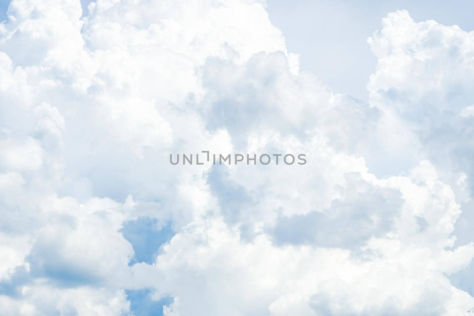 Panorama blue sky with tiny clouds nature abstract seasonal background
