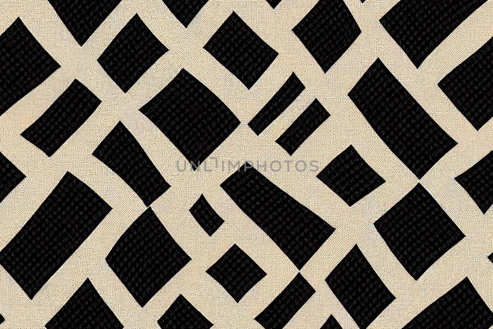 Goose foot. Pattern of crow's feet in black and white cage. Glen plaid. Houndstooth tartan tweed. Dogs tooth. Scottish checkered background. Seamless fabric texture. illustration
