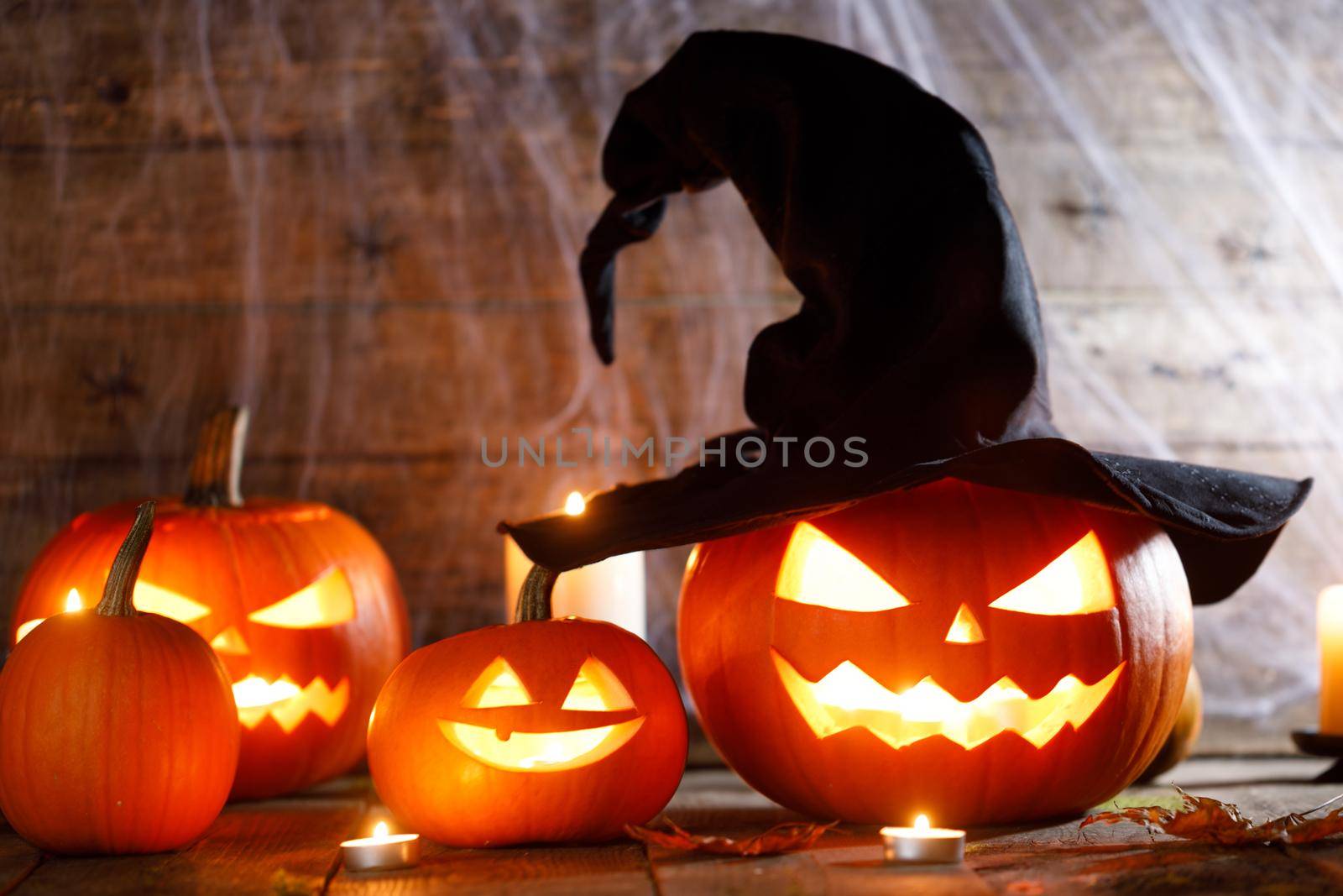 Festive mystical halloween pumpkins by Yellowj