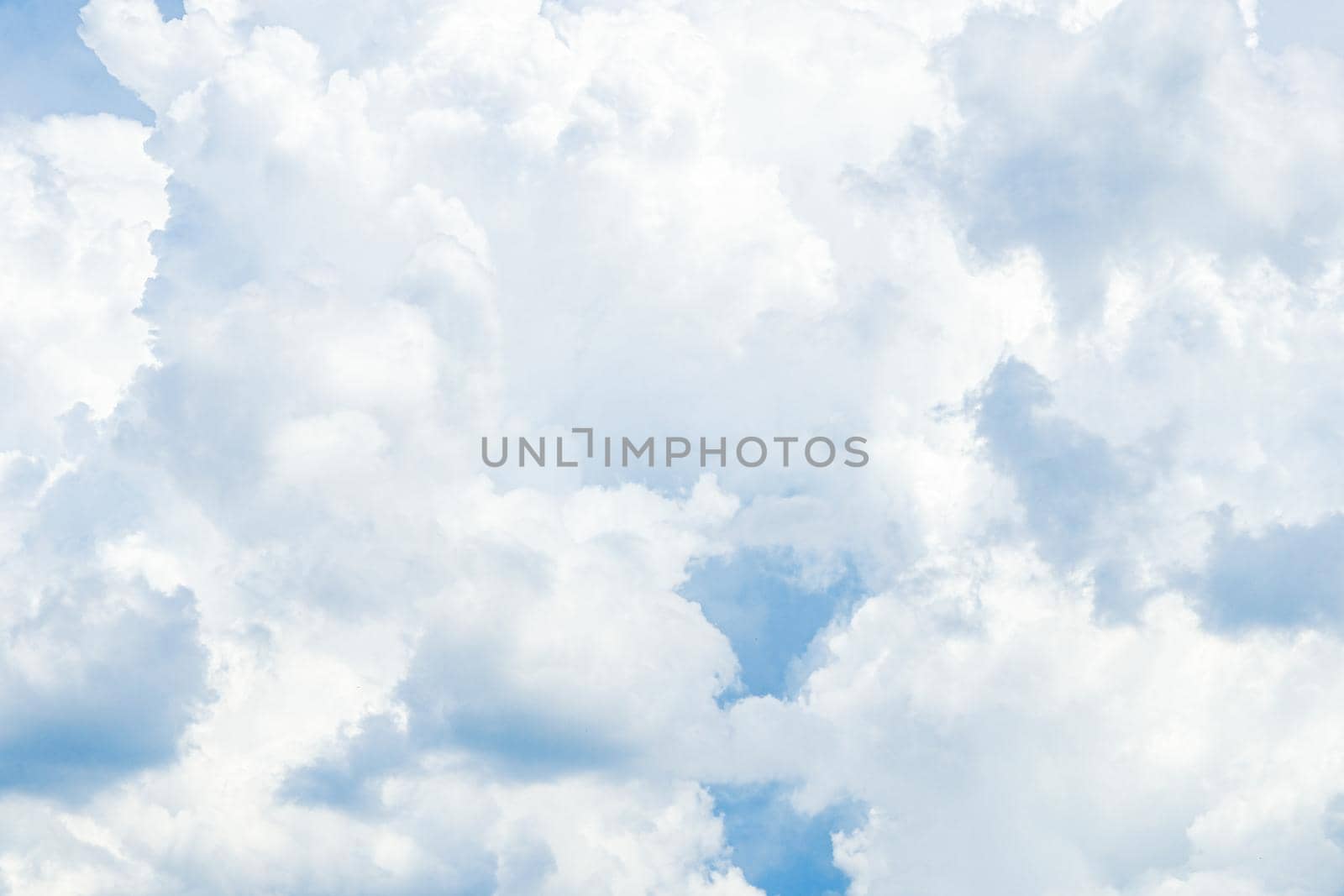 Panorama blue sky background with tiny clouds.