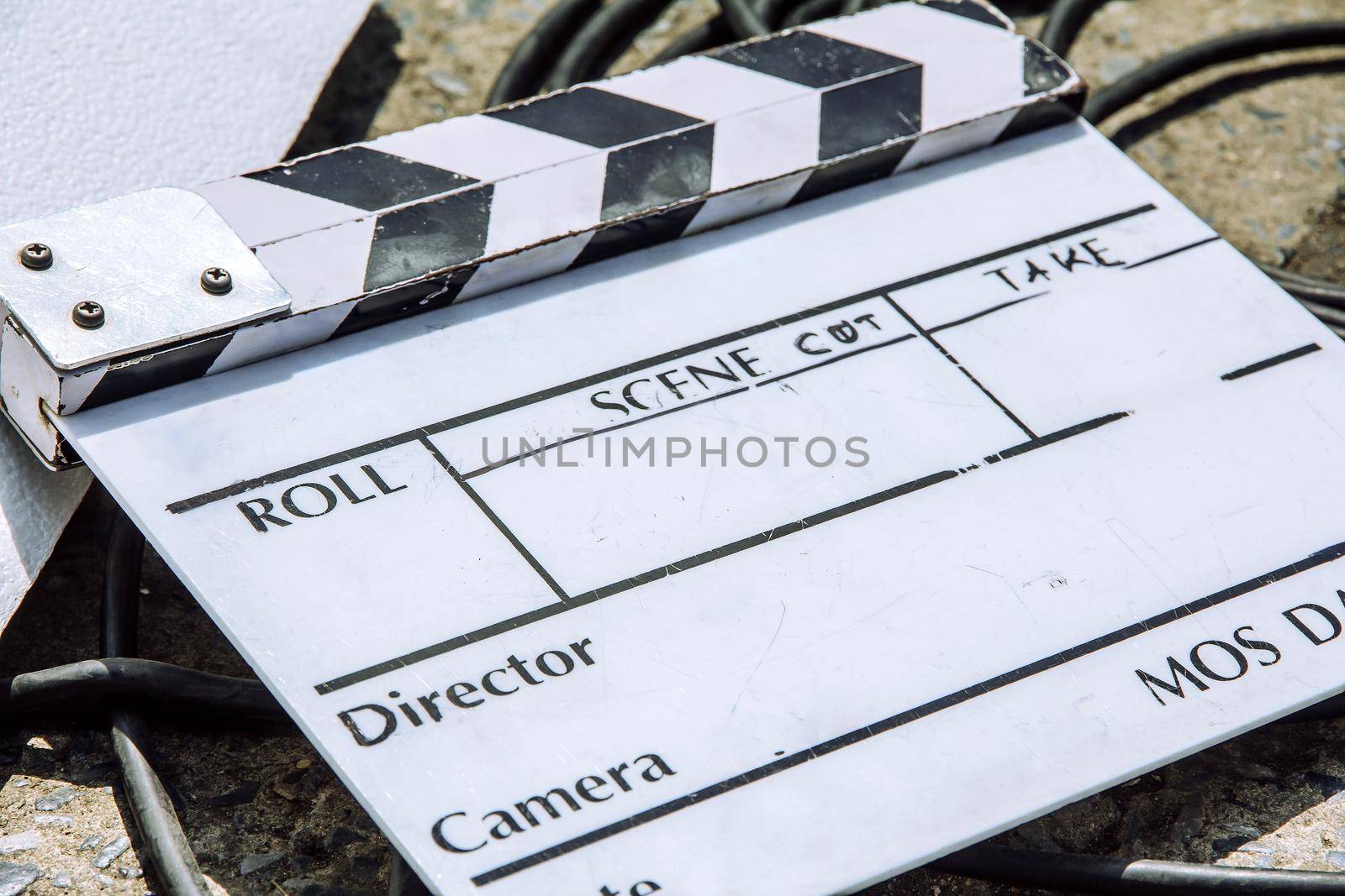 Film Slate on set by ponsulak