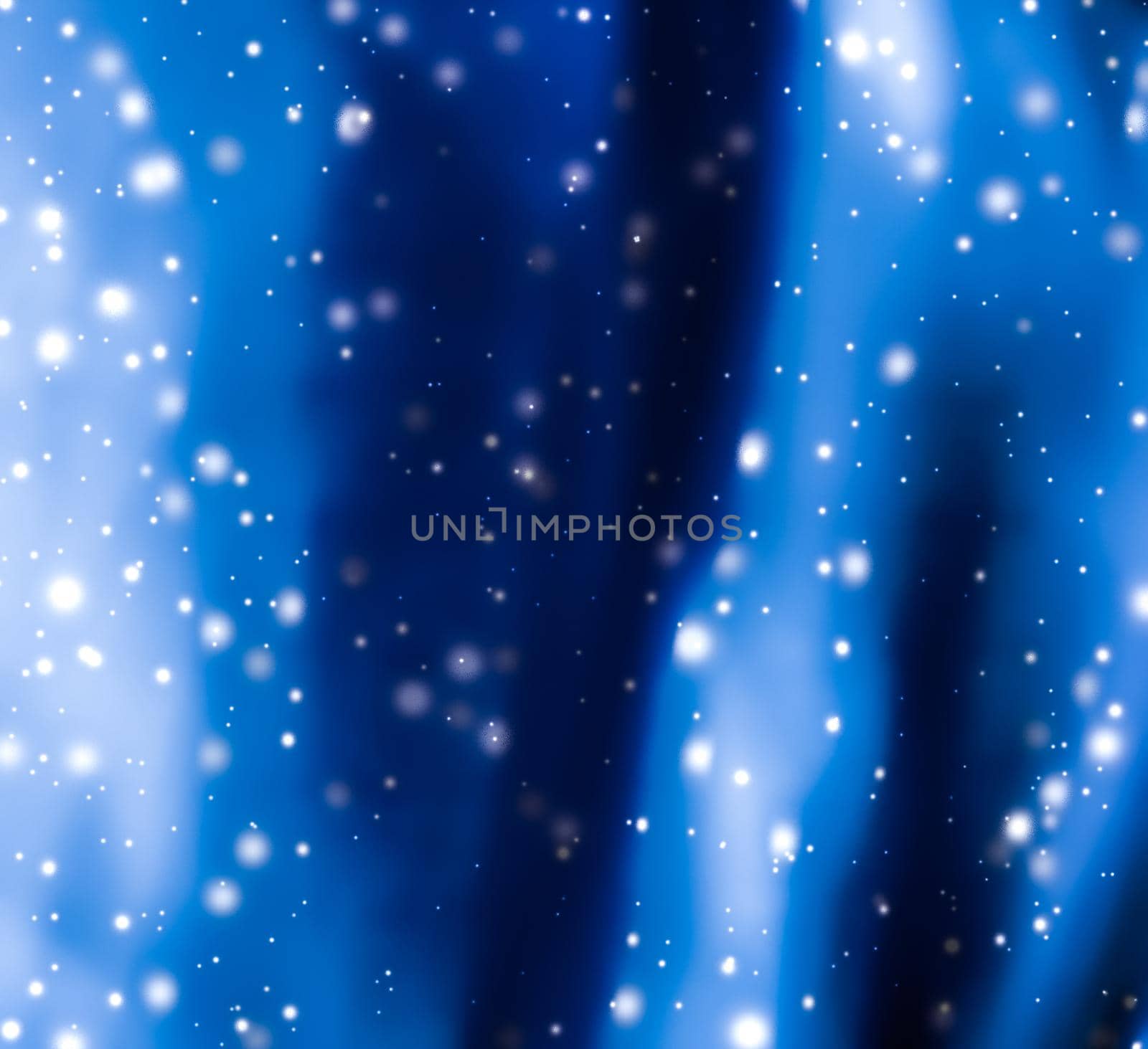 Branding, magic and festive concept - Christmas, New Years and Valentines Day blue abstract background, holidays card design, shiny snow glitter as winter season sale backdrop for luxury beauty brand