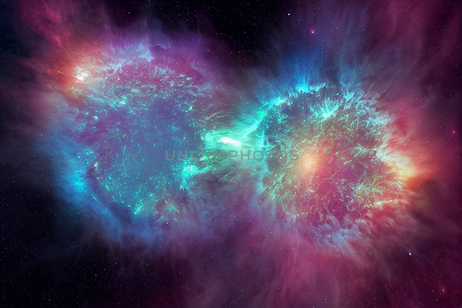 Computer Generated image of outer space. Star field on nebulae abstract background image. Night sky outer space wallpaper