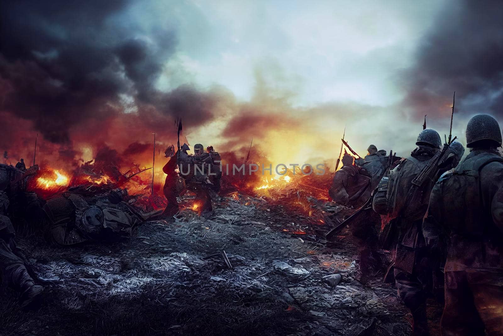 Battlefield illustration of the Ukrainian-Russian war. by jbruiz78