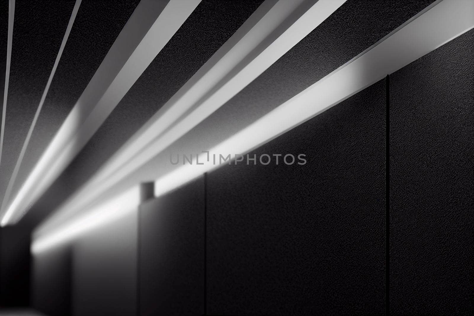 Reworked modern architecture photo featuring spacious empty area for text placement. Abstract business interior in minimalism or hi-tech design. 3d rendering. by jbruiz78