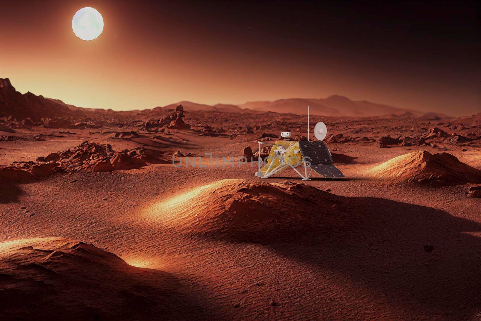 Mars exploration, Planet of the Solar system. Elements of this image furnished by NASA