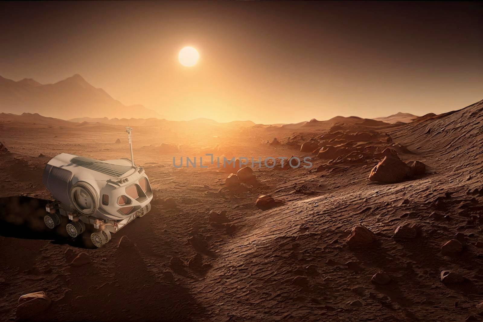 Mars exploration, Planet of the Solar system. Elements of this image furnished by NASA