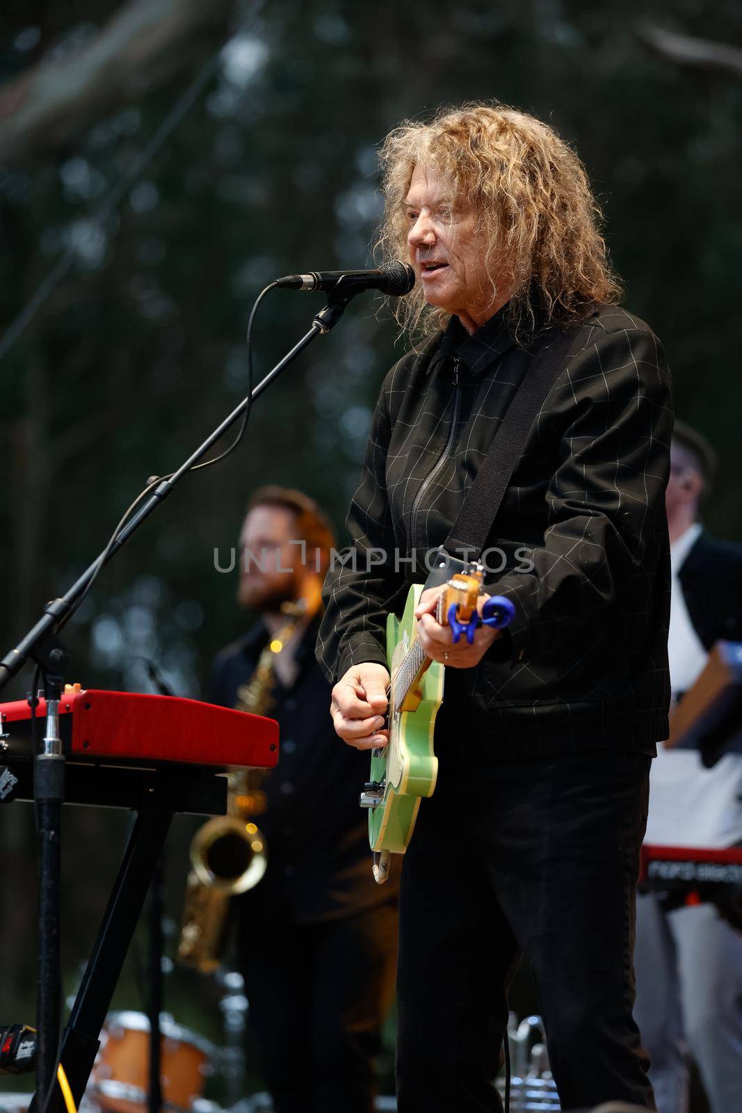 San Francisco, CA, 1st October, 2022, Jerry Harrison performs at the 2022 Hardly Strictly Bluegrass Festival in Golden Gate Park. Harrison is a member of the Rock and Roll Hall of Fame.