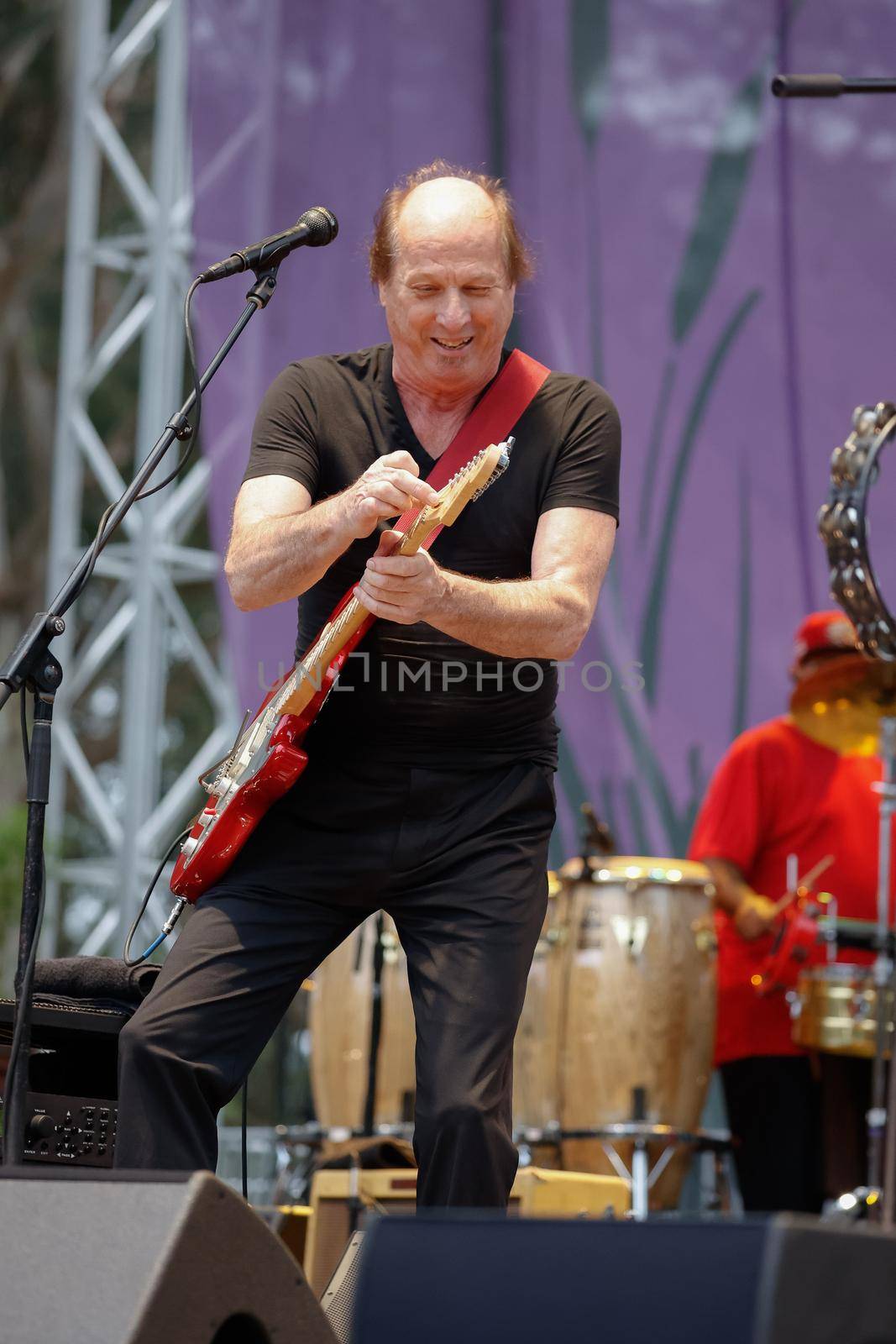 San Francisco, CA, 1st October, 2022, Grammy nominee Adrian Below performs the Talking Heads 1980 classic Remain in Light at the 2022 Hardly Strictly Bluegrass Festival in Golden Gate Park.