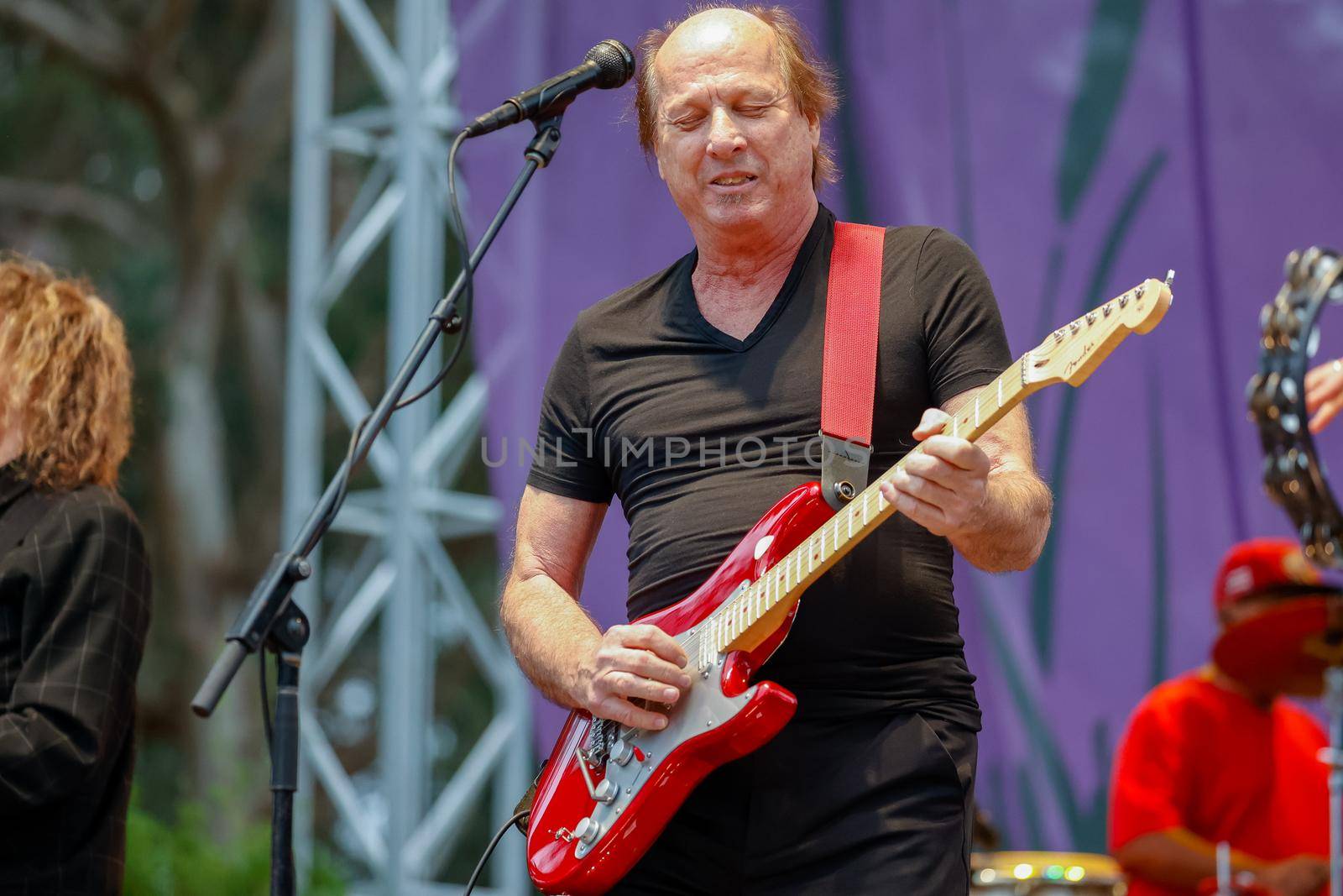 San Francisco, CA, 1st October, 2022, Grammy nominee Adrian Below performs the Talking Heads 1980 classic Remain in Light at the 2022 Hardly Strictly Bluegrass Festival in Golden Gate Park.