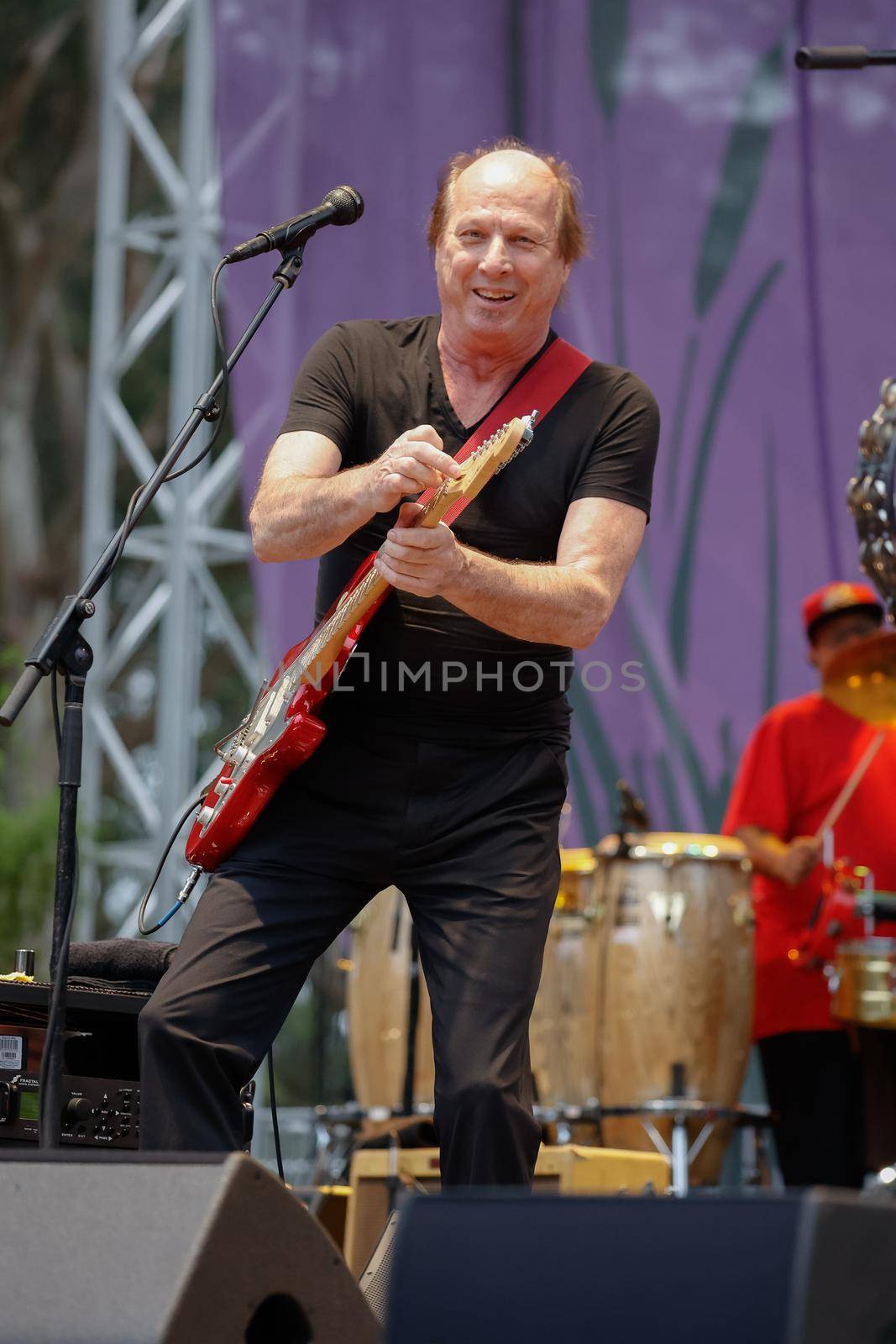 San Francisco, CA, 1st October, 2022, Grammy nominee Adrian Below performs the Talking Heads 1980 classic Remain in Light at the 2022 Hardly Strictly Bluegrass Festival in Golden Gate Park.