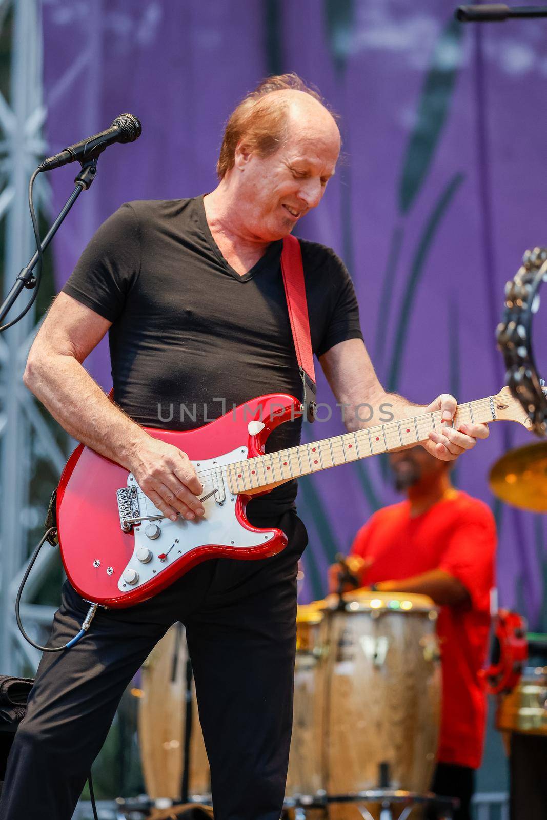 San Francisco, CA, 1st October, 2022, Grammy nominee Adrian Below performs the Talking Heads 1980 classic Remain in Light at the 2022 Hardly Strictly Bluegrass Festival in Golden Gate Park.