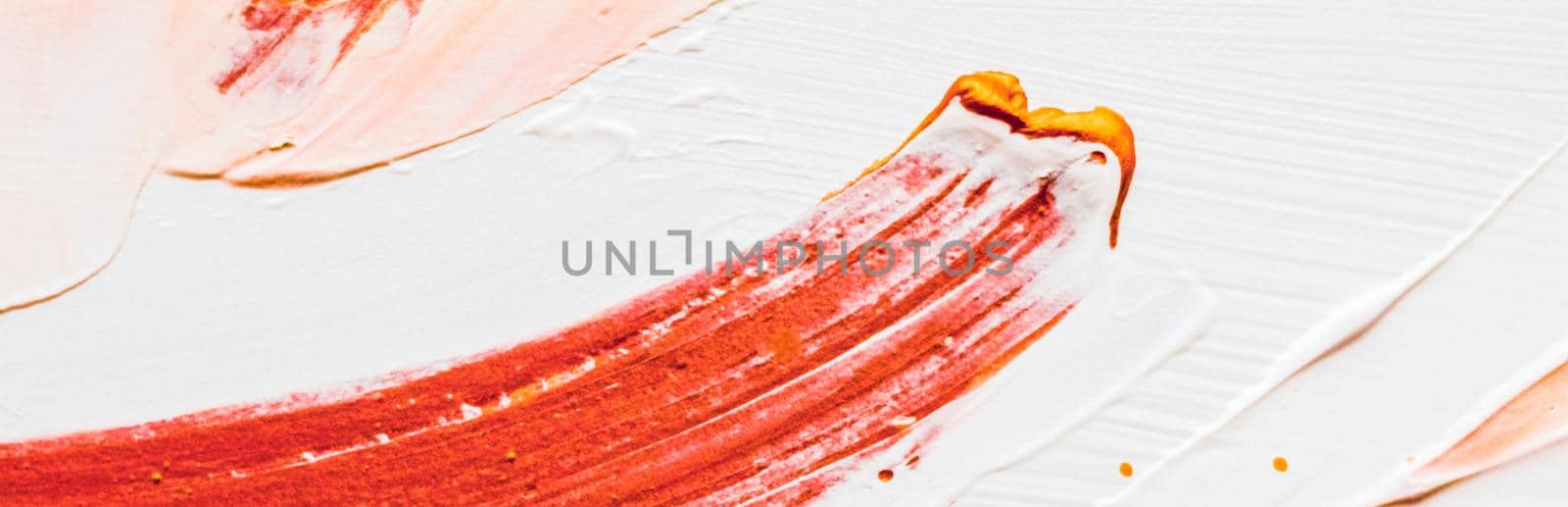 Art, branding and vintage concept - Artistic abstract texture background, orange acrylic paint brush stroke, textured ink oil splash as print backdrop for luxury holiday brand, flatlay banner design