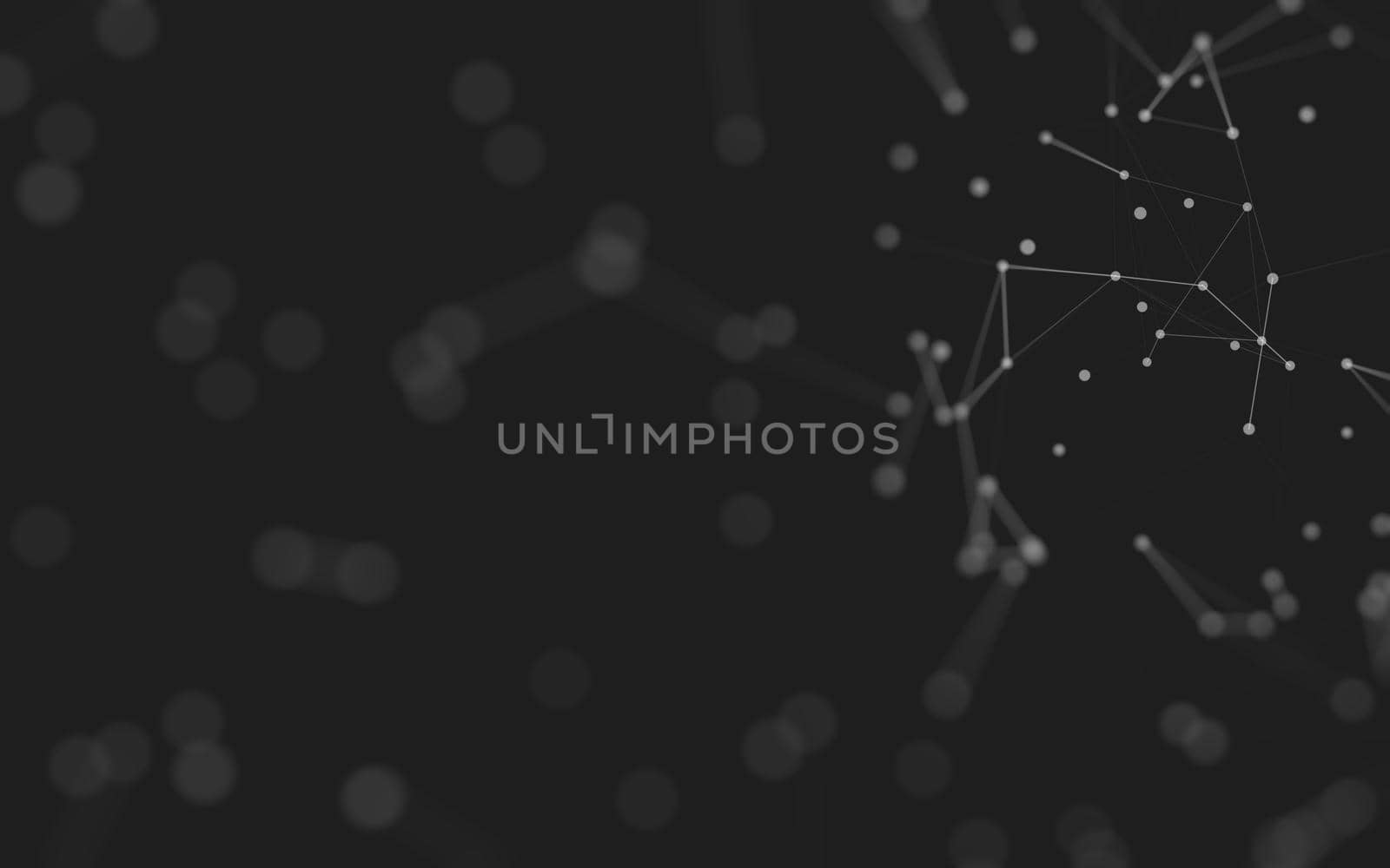 3d Abstract background. Molecules technology with polygonal shapes, connecting dots and lines. Connection structure. Big data visualization. 3d background. 