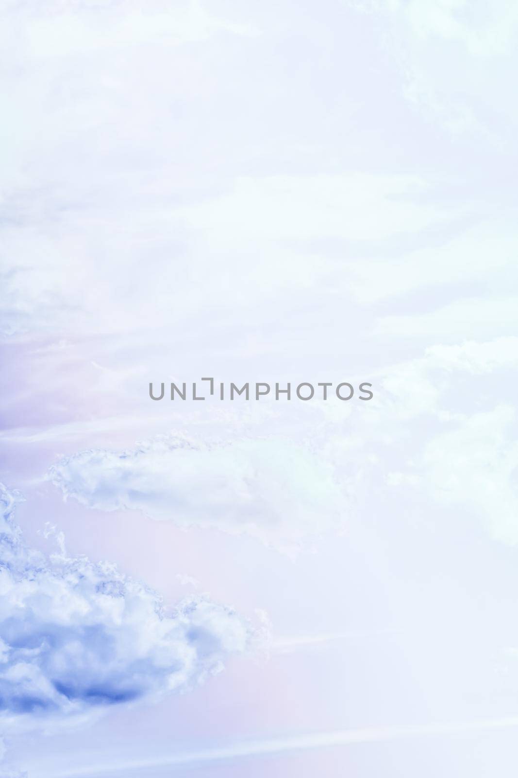 Magical dream, nature backdrop and spiritual holiday concept - Dreamy surreal sky as abstract art, fantasy pastel colours background for modern design