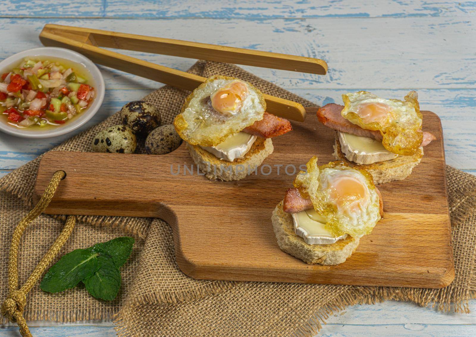 tenderloin, quail egg and goat cheese by joseantona