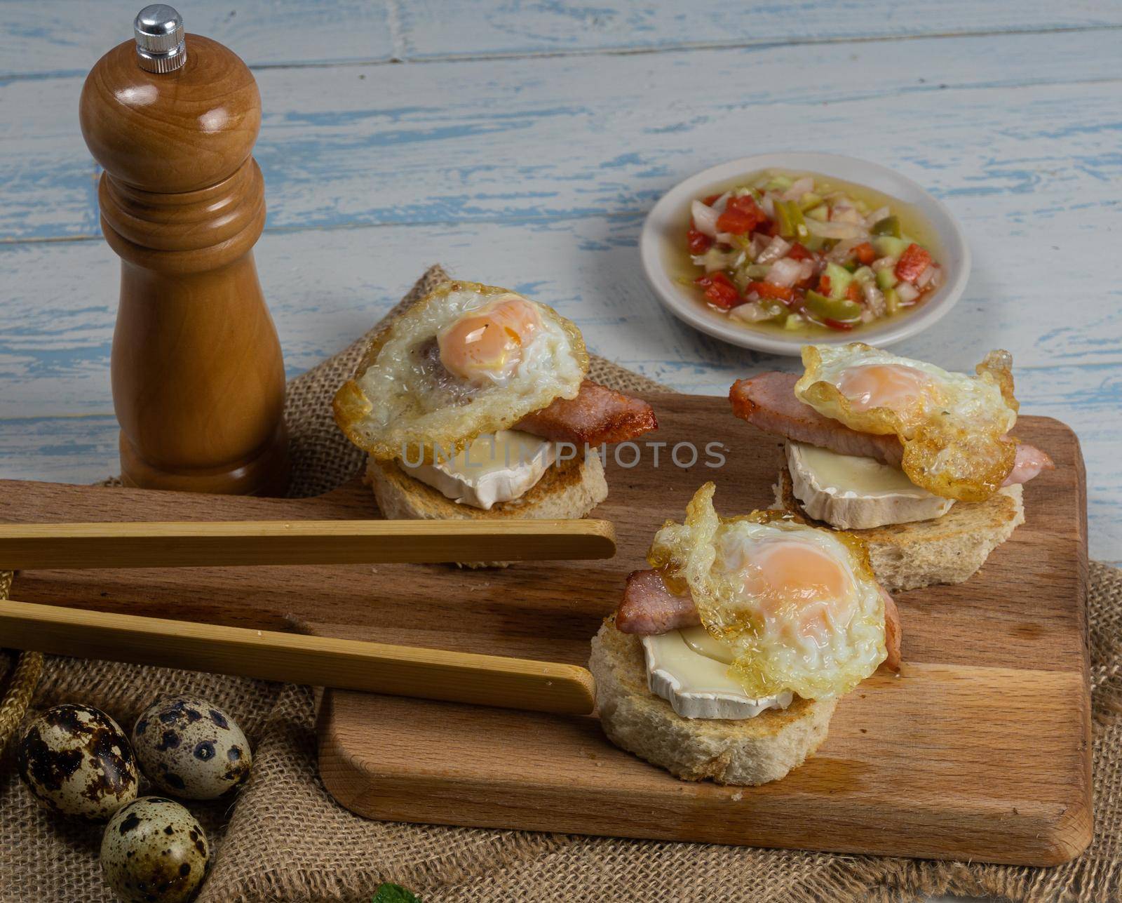tenderloin, quail egg and goat cheese by joseantona