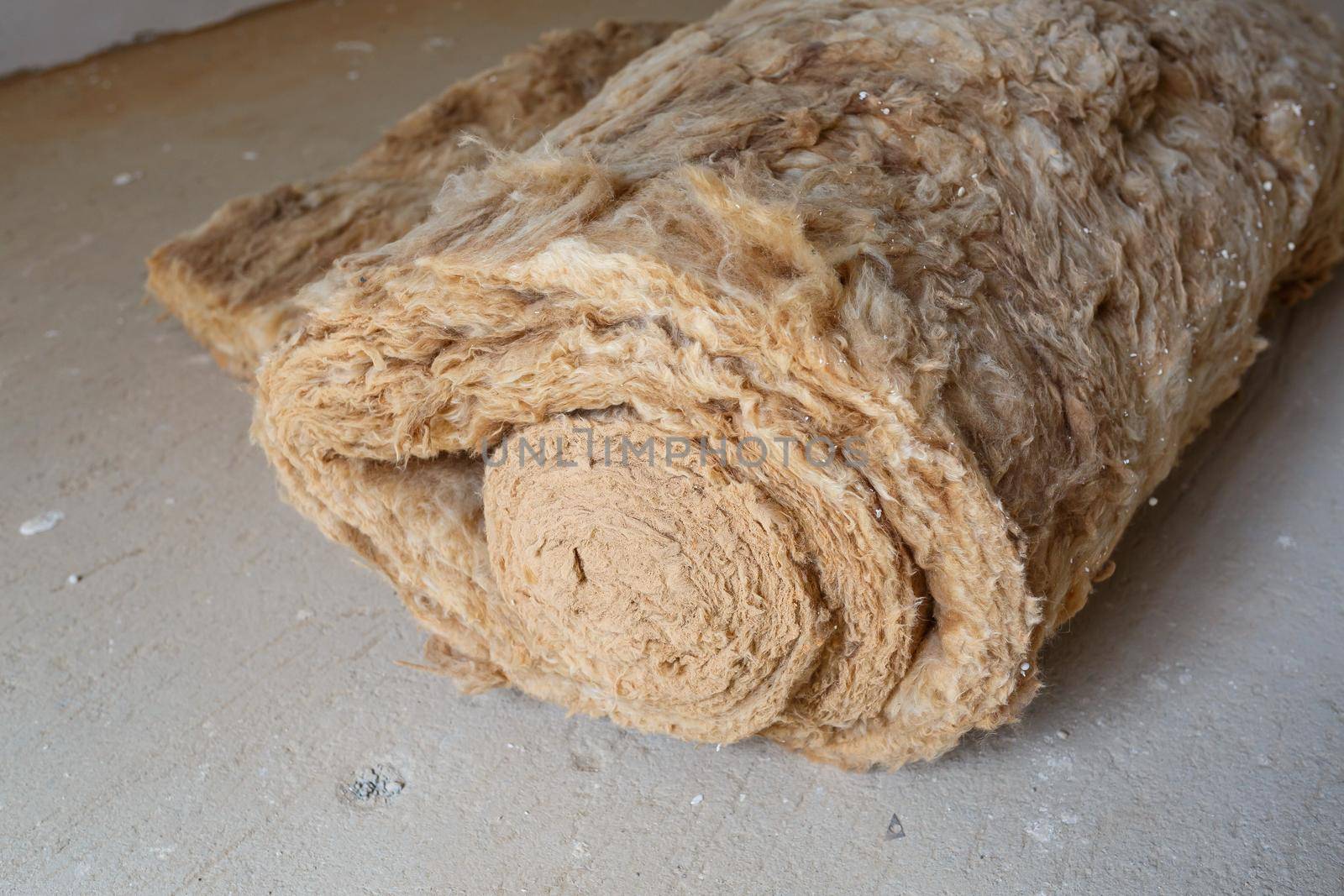Mineral wool for repairs, building materials, roof insulation for a house under construction