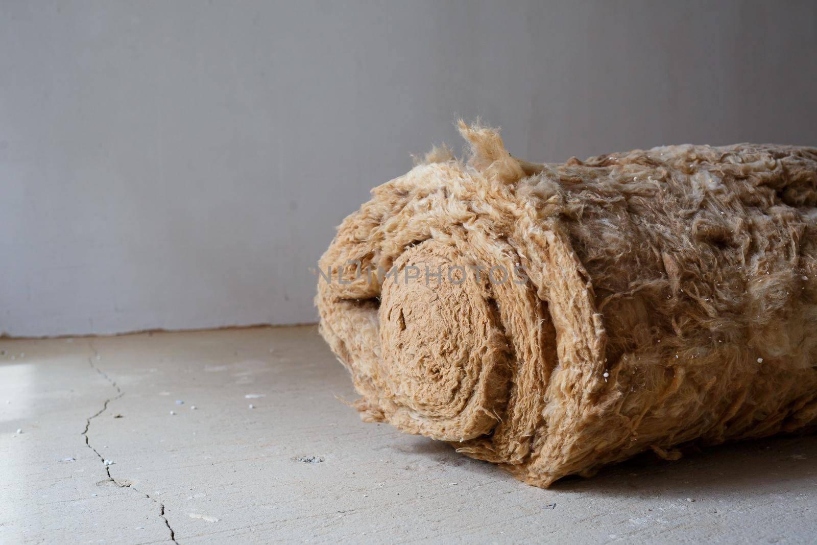 Mineral wool for repairs, building materials, roof insulation for a house under construction